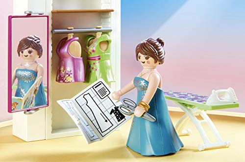 Detalle de Playmobil 70208 Chambre avec Espace Couture – Maison de poupée avec coin couture