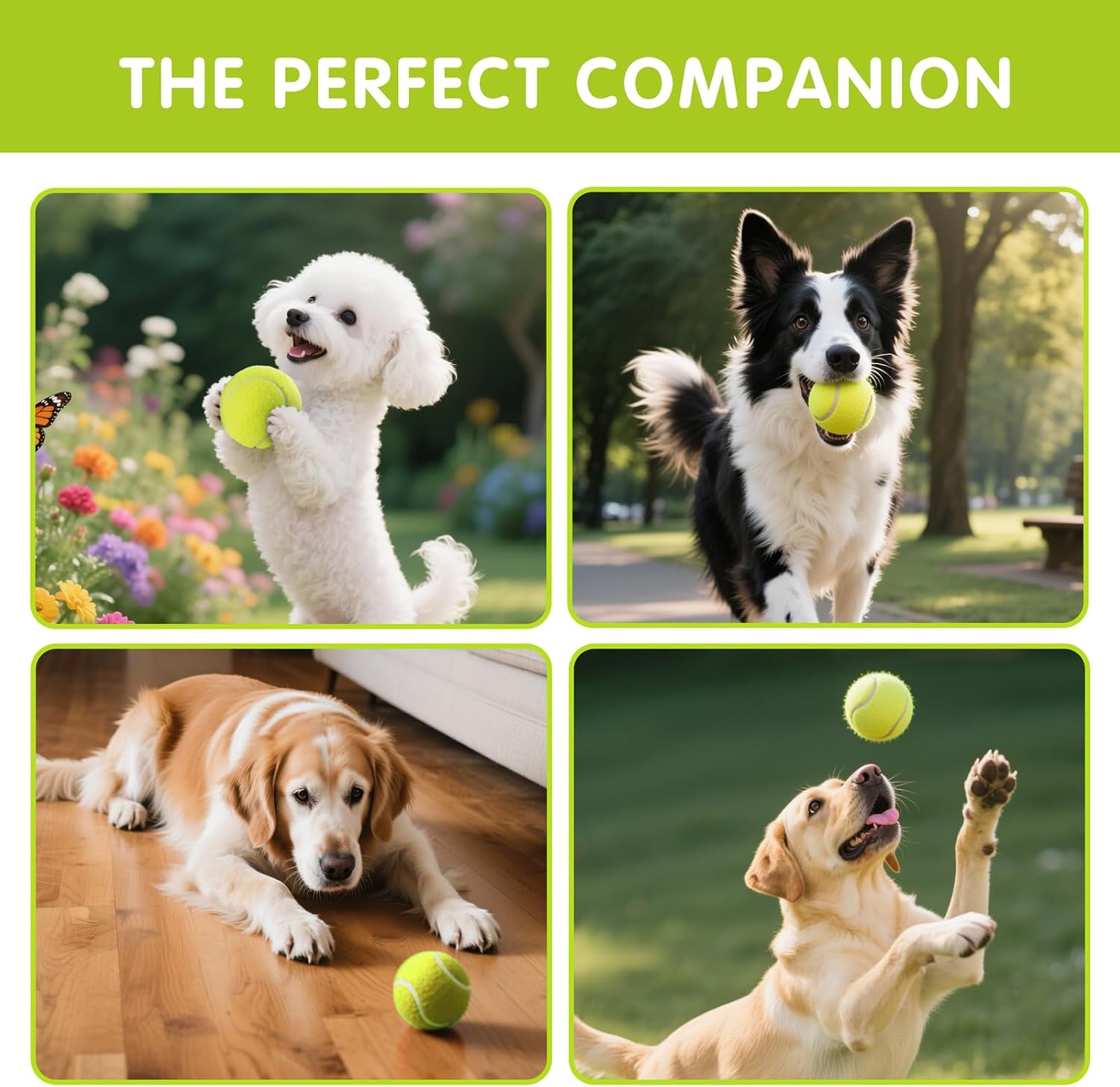 Detalle 1 de PHOEPET Tennis Balls, 6-Pack