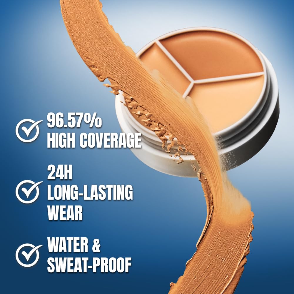 Thumbnail 6 de TFIT Multi-Use Pot Concealer - Triple Palette (01 Neutral) | Full Coverage, Crease-Proof Concealer for Dark Circles & Redness