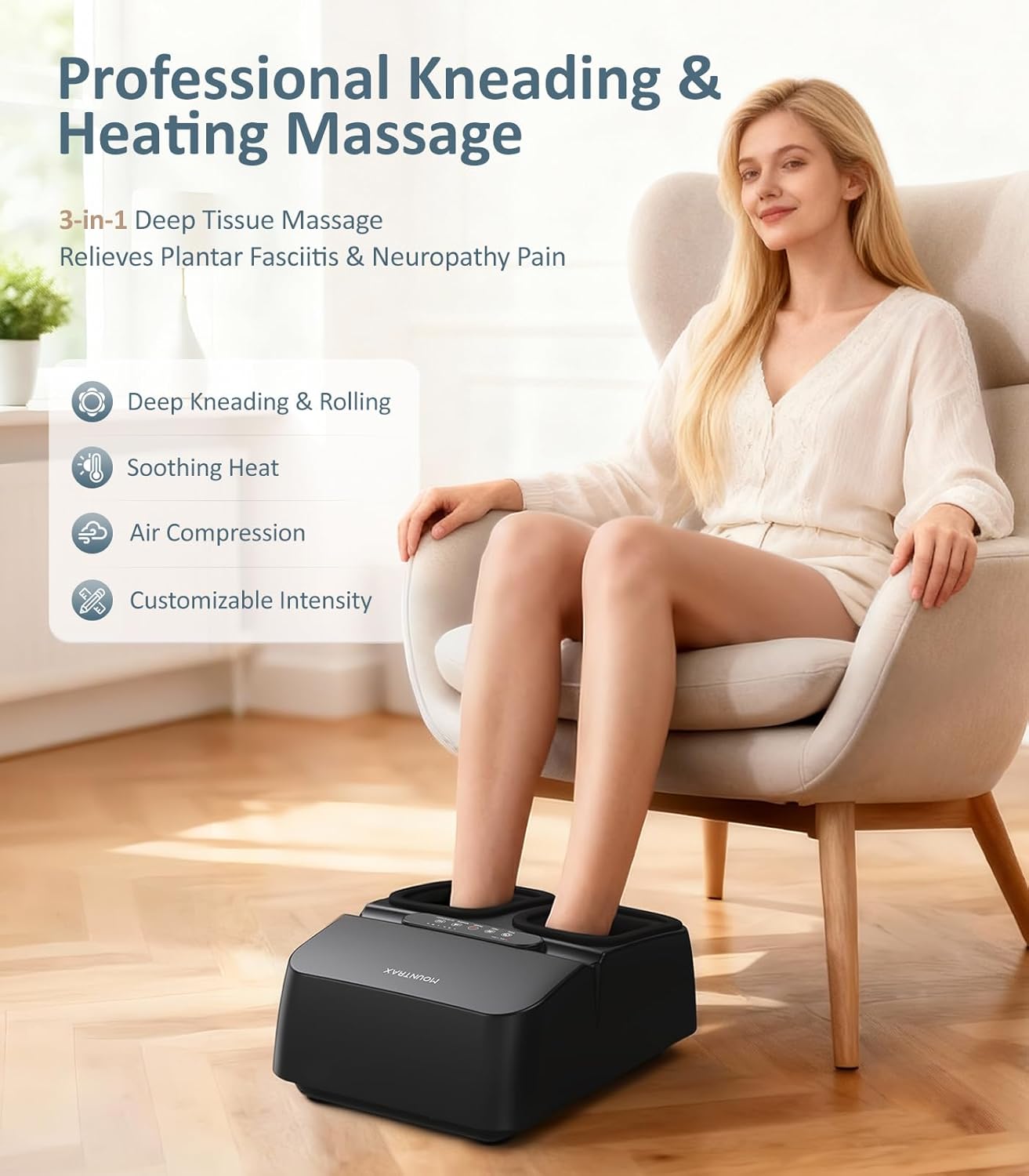Detalle 2 de MOUNTRAX Foot Massager Machine for Plantar Fasciitis 🦶