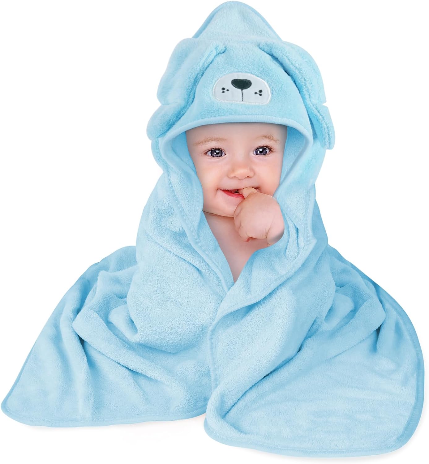Aolso Accappatoio Neonato con Cappuccio 80x80 cm: asciugamano morbido e assorbente