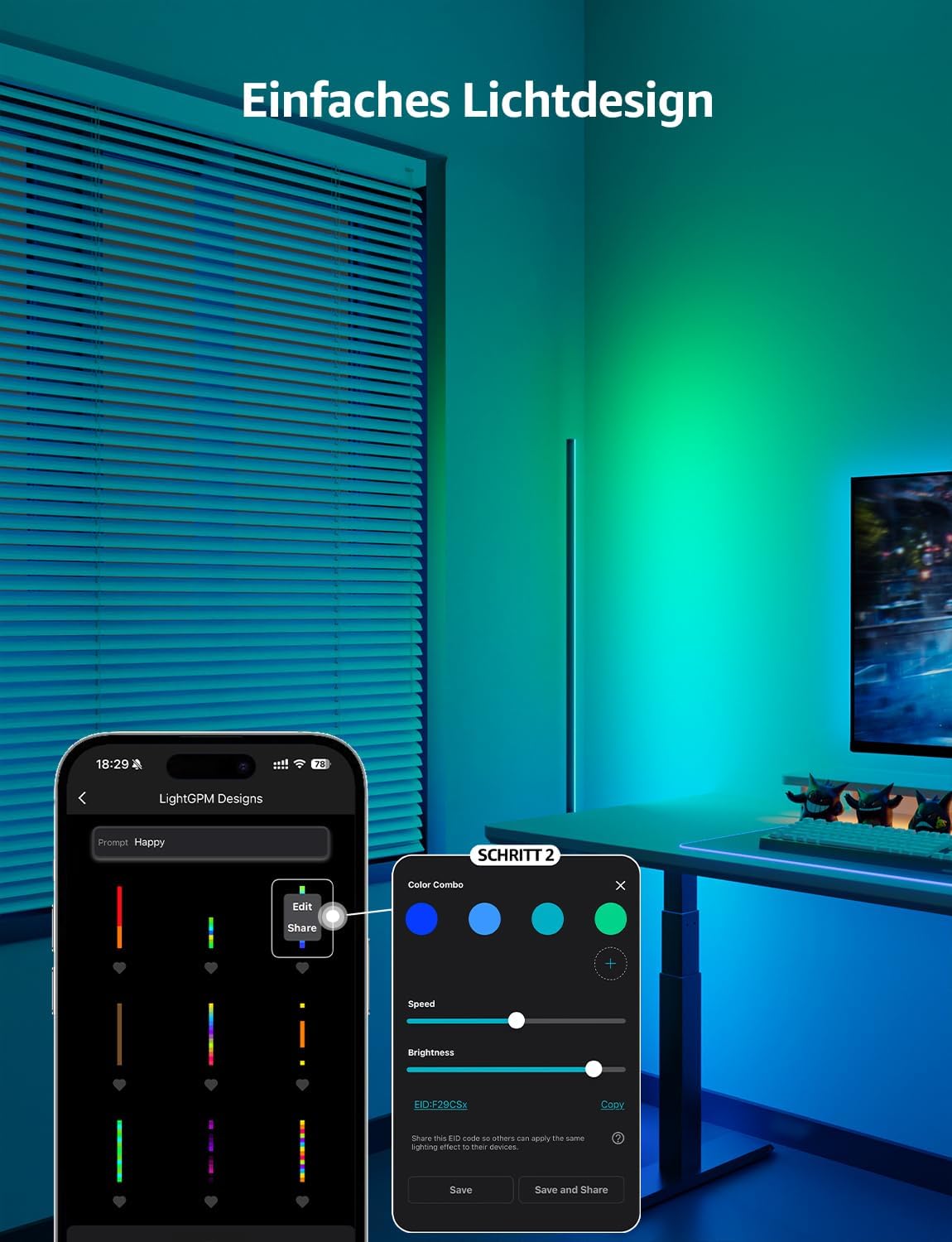 Thumbnail 5 de Lepro OE1 Stehlampe 16 Millionen Farben
