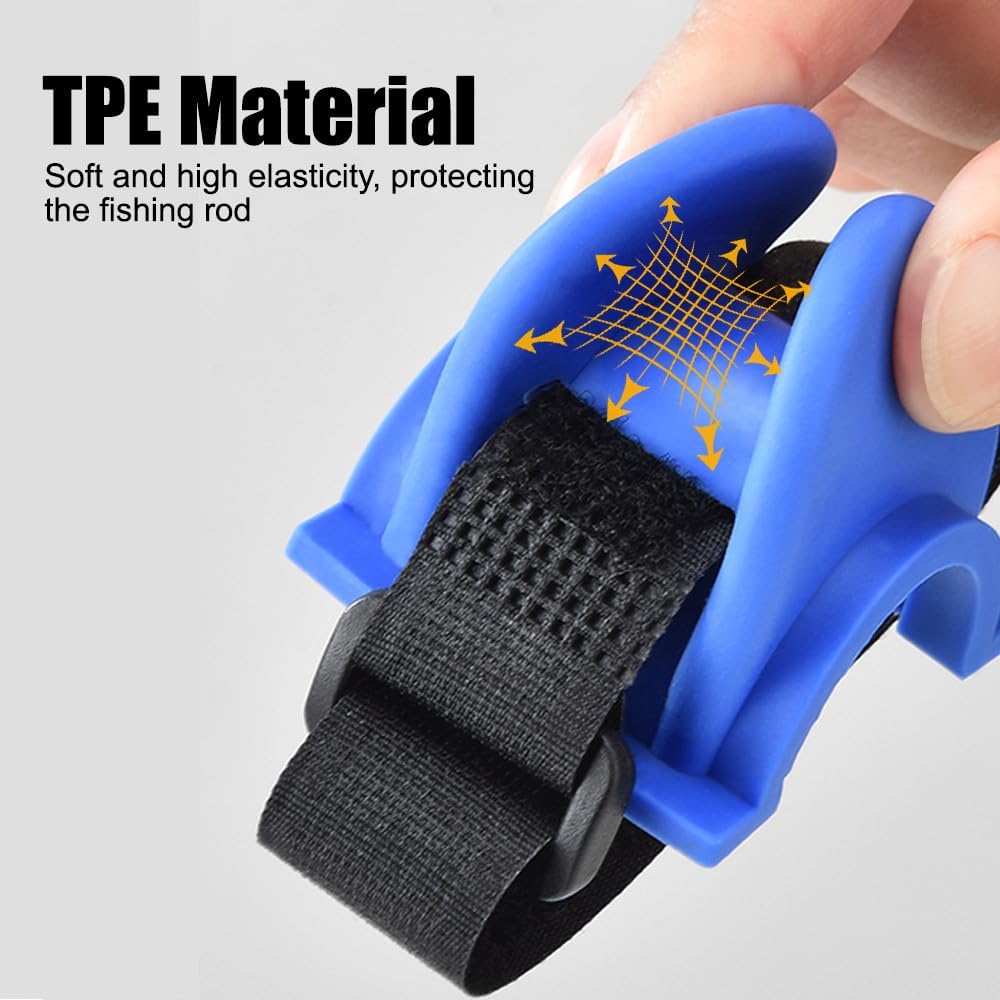 Thumbnail 3 de MiOYOOW Marine Rod Supports: 4-Pack TPE Rail Mount Rod Racks (Flat or Curved Base) for Boats