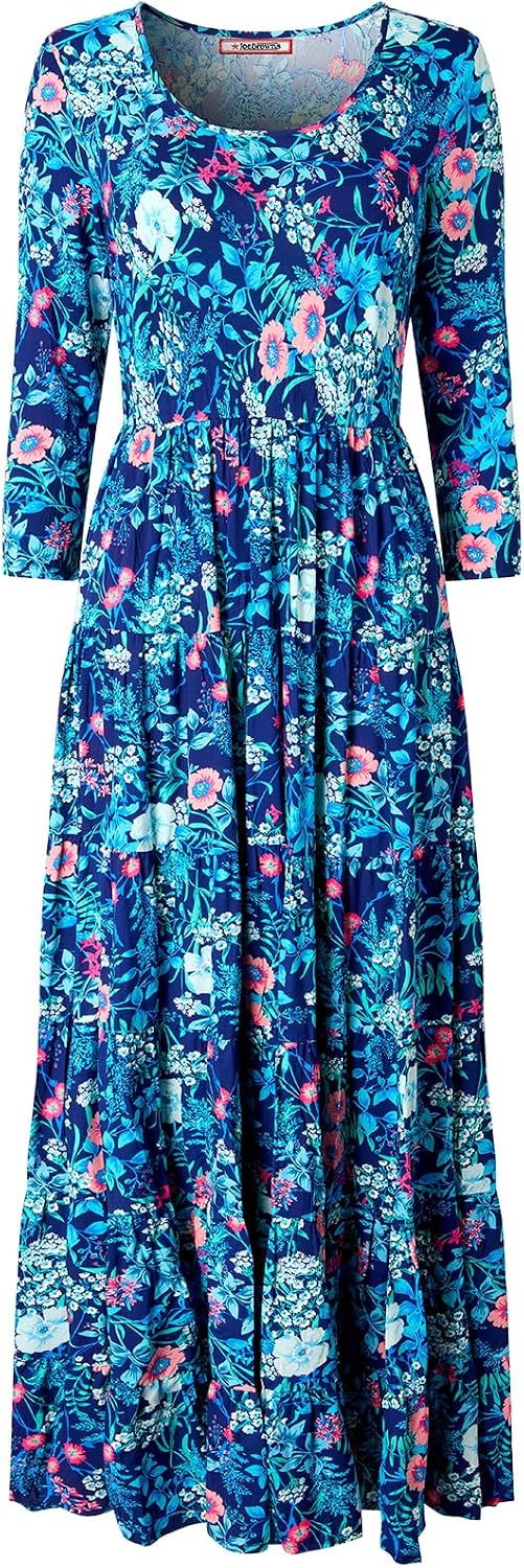 Detalle 2 de Joe Browns Women's Bright Floral Crinkle Cotton Maxi Dress