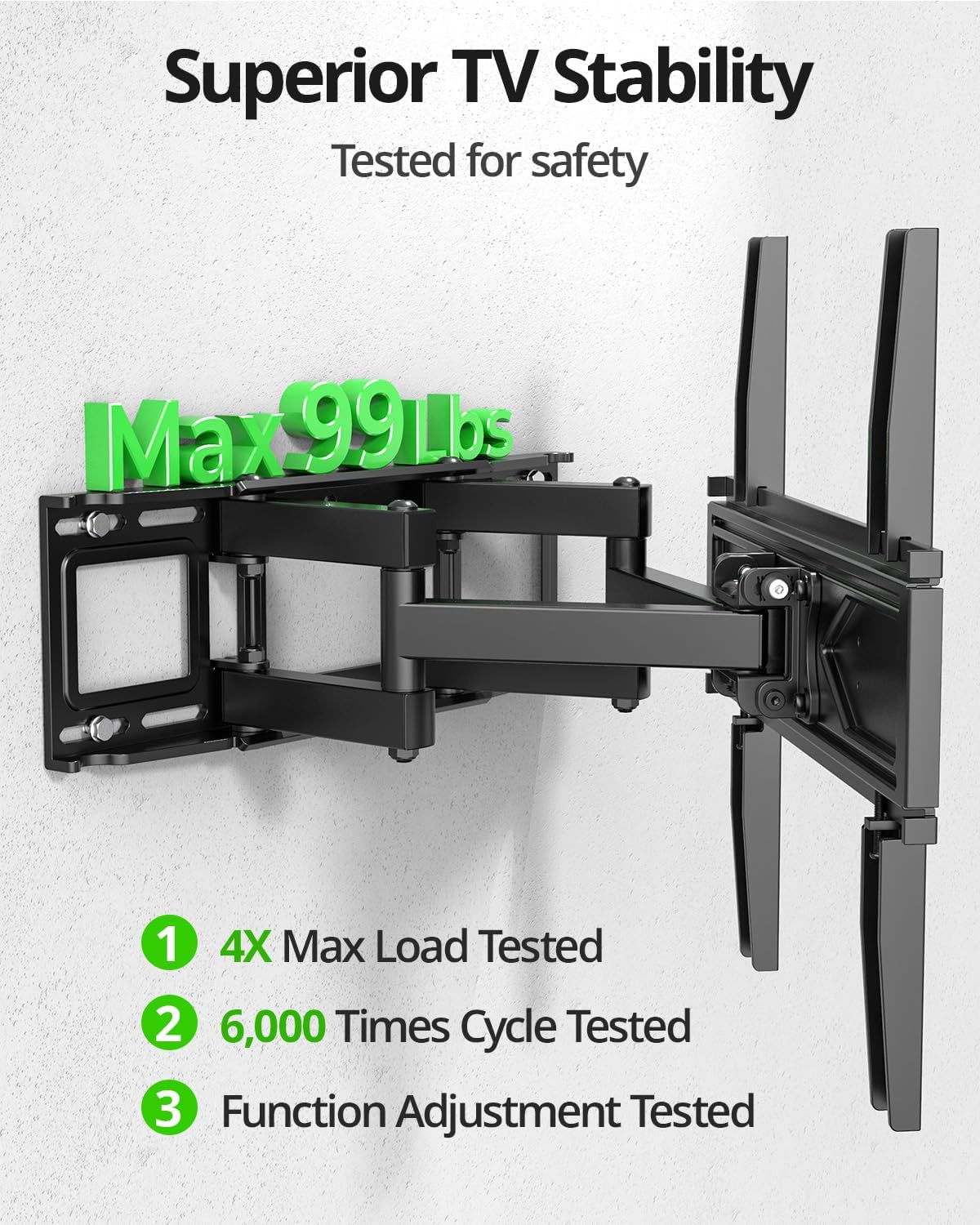 Thumbnail 2 de USX MOUNT XMM903 Full Motion TV Wall Mount, 32–70 in, Swivel and Tilt