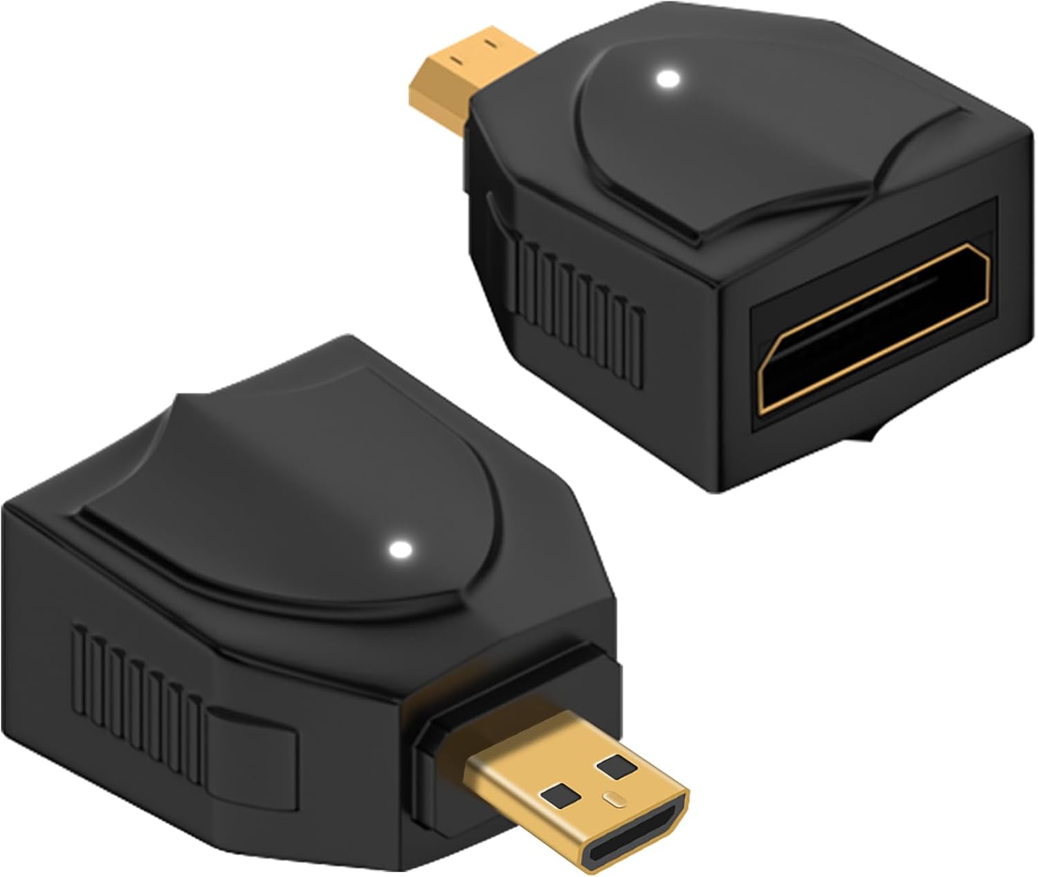 Detalle de Duttek 8K Micro-HDMI (Stecker) auf Mini-HDMI (Buchse) Adapter, 2er-Set (48 Gbit/s, 2.1)