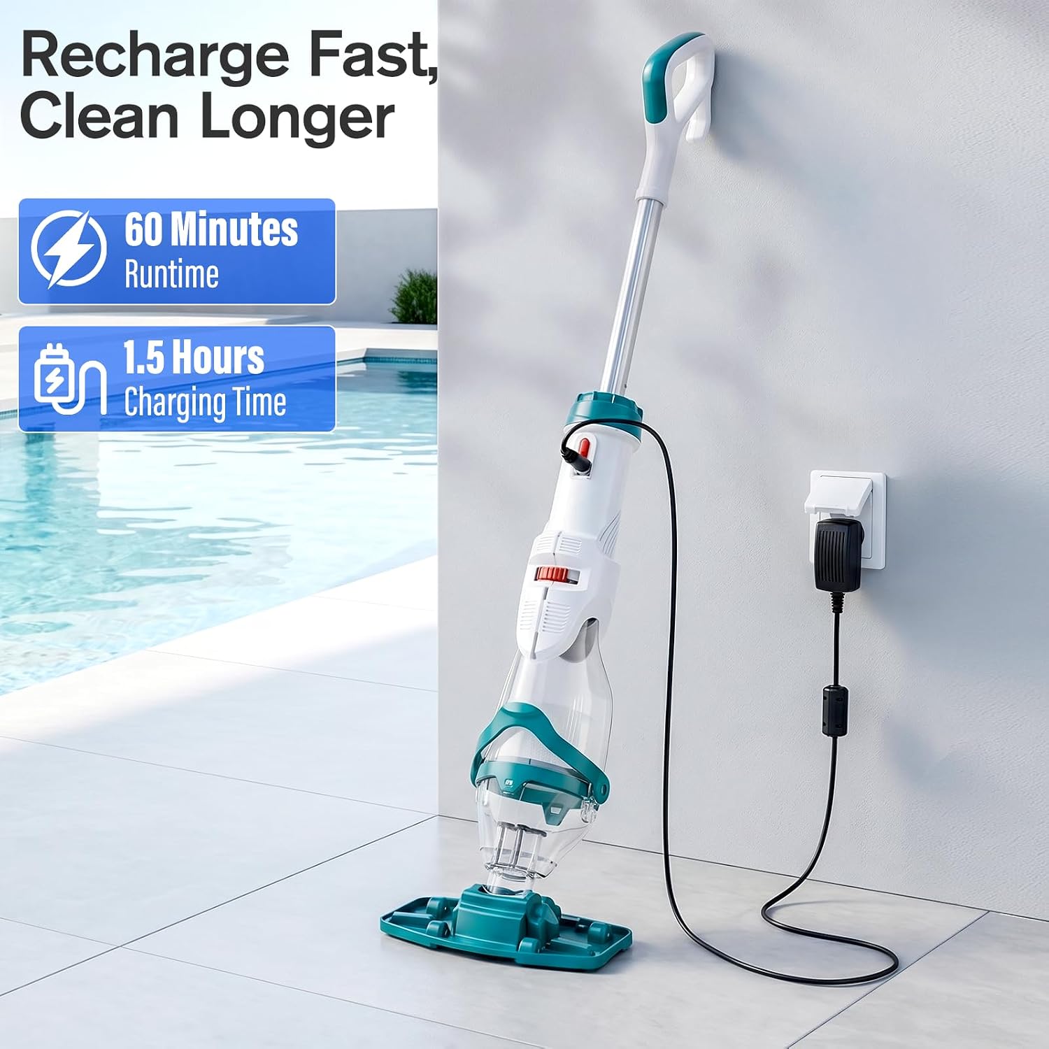 Thumbnail 6 de STARRYBOT Cordless Pool Vacuum Cleaner with Telescopic Pole
