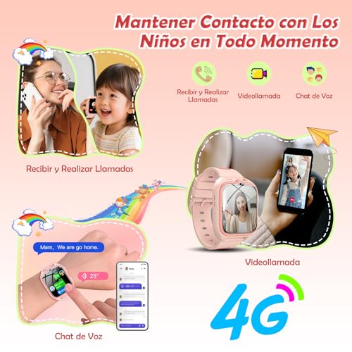 Detalle de Baolubao Reloj Inteligente Niñas 4G: videollamadas, GPS y seguridad para pequeños exploradores