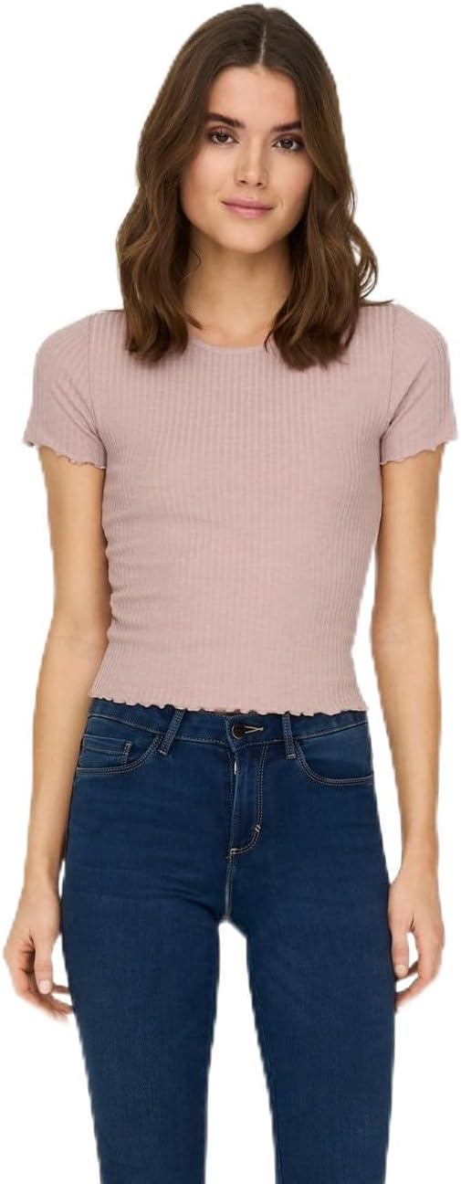 Thumbnail 6 de ONLY Maglia corta a coste cropped con manica corta e scollo rotondo ONLEMMA per donna