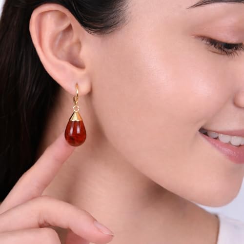Thumbnail 3 de GEMPIRES NATURE’S TREASURE Natural Gemstone Drop Dangle Earrings, Red Jasper