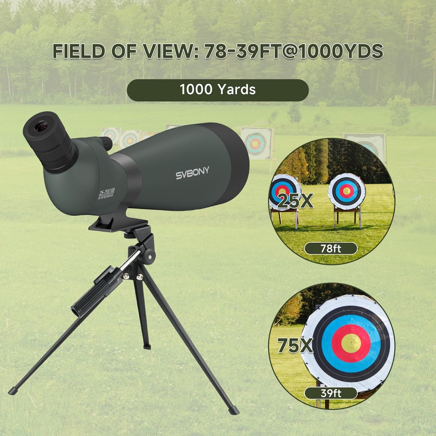 Thumbnail 2 de SVBONY SV28 100mm spotting scope