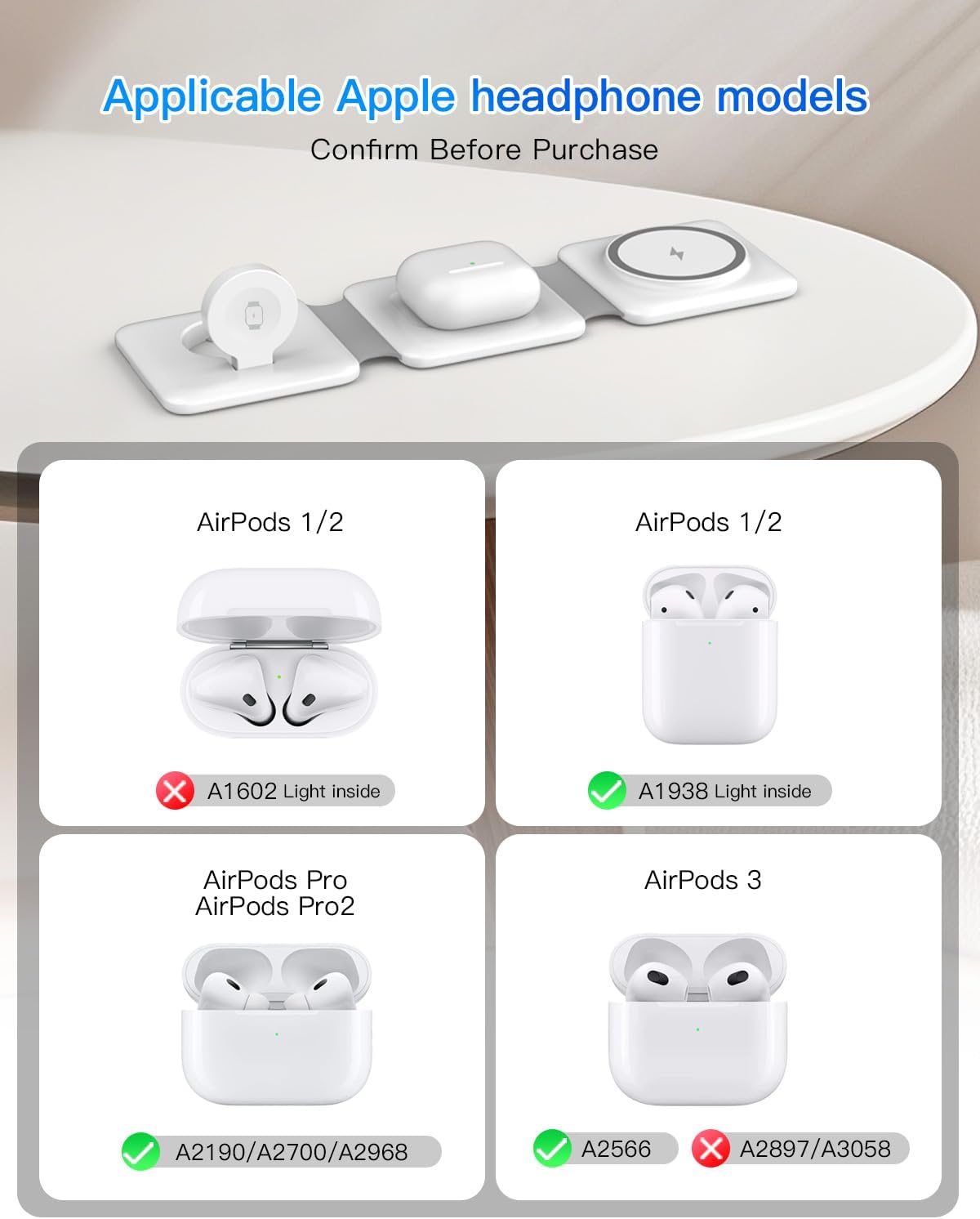 Thumbnail 4 de Apple 3-in-1 Magnetic Wireless Charger Dock for iPhone