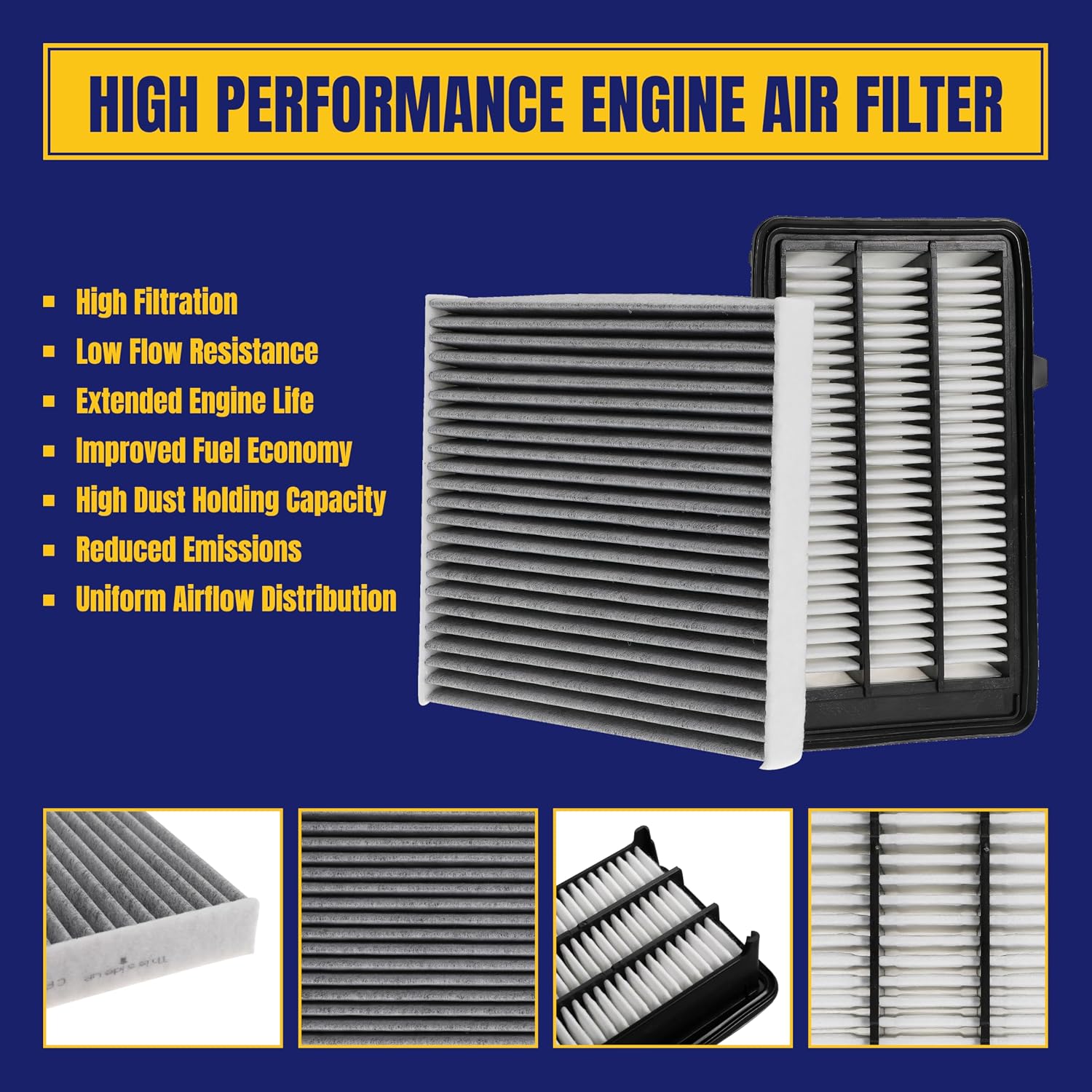 Detalle de NuFlySic Engine and Cabin Air Filters CA12050