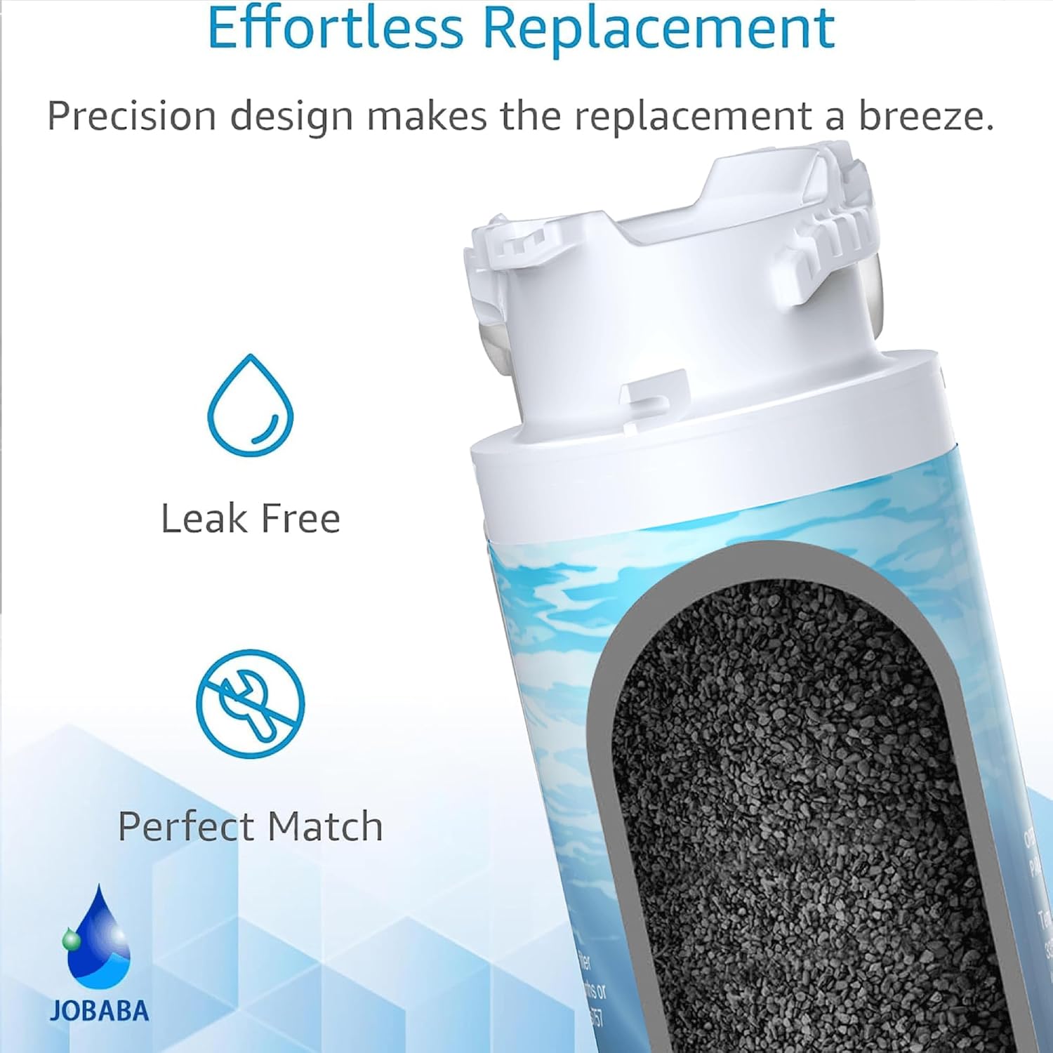 Detalle 2 de JOBABA JO22 Replacement Water Filter for Frigidaire EPTWFU01, 3-Pack