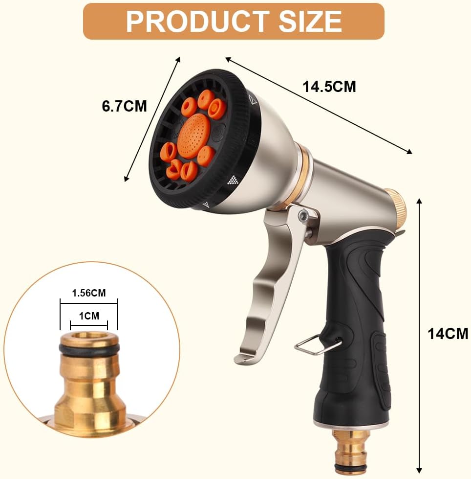 Detalle 2 de OFFCUP Zinc-Plated – pistolet do węża ogrodowego, 9 trybów natrysku