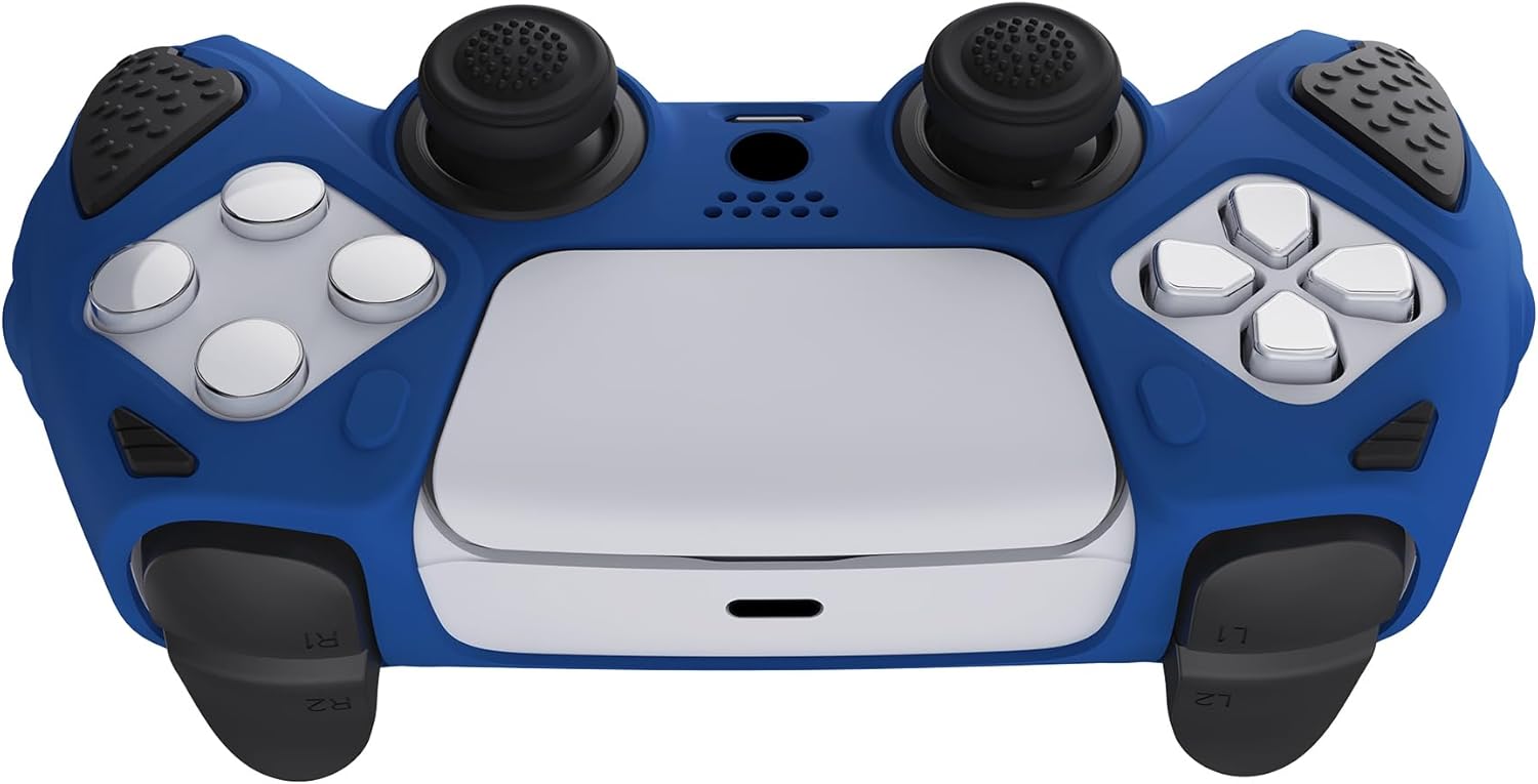 Thumbnail 6 de playvital Knight Edition Blue & Black Two-Tone Anti-Slip Silicone Cover Skin for PS5 Controller