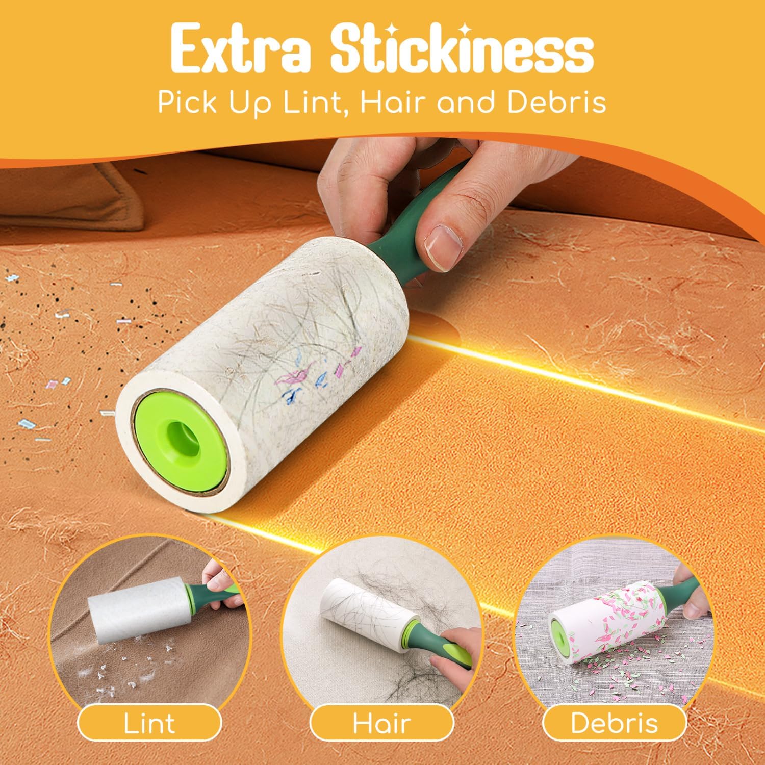 Thumbnail 2 de Nobleza Rullo leva peli Animali Extra appiccicosi con 330 fogli (110 fogli per ricarica)