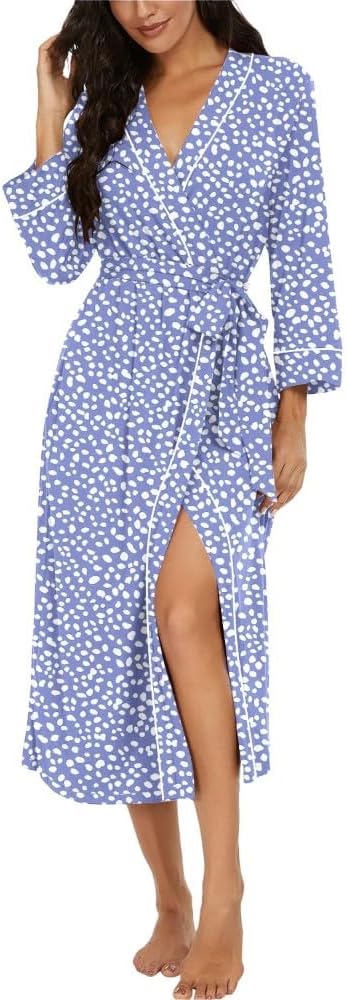 Thumbnail 6 de PrinStory Damen-Bademantel als leichter Kimono mit 3/4-Ärmeln, Viskose/Elasthan