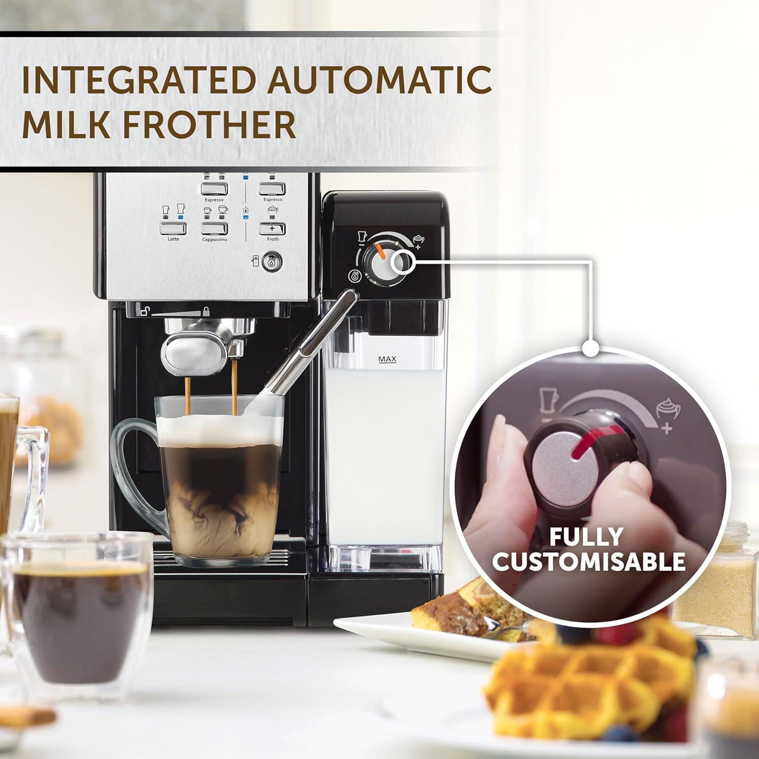 Thumbnail 4 de Breville One-Touch CoffeeHouse 19 Bar Espresso Machine