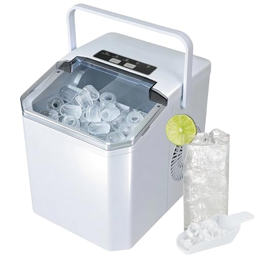 Detalle de COZYBRITE Ice Maker Machine Portable Countertop: 14kg/24h, 2 Cube Sizes, Self-Cleaning