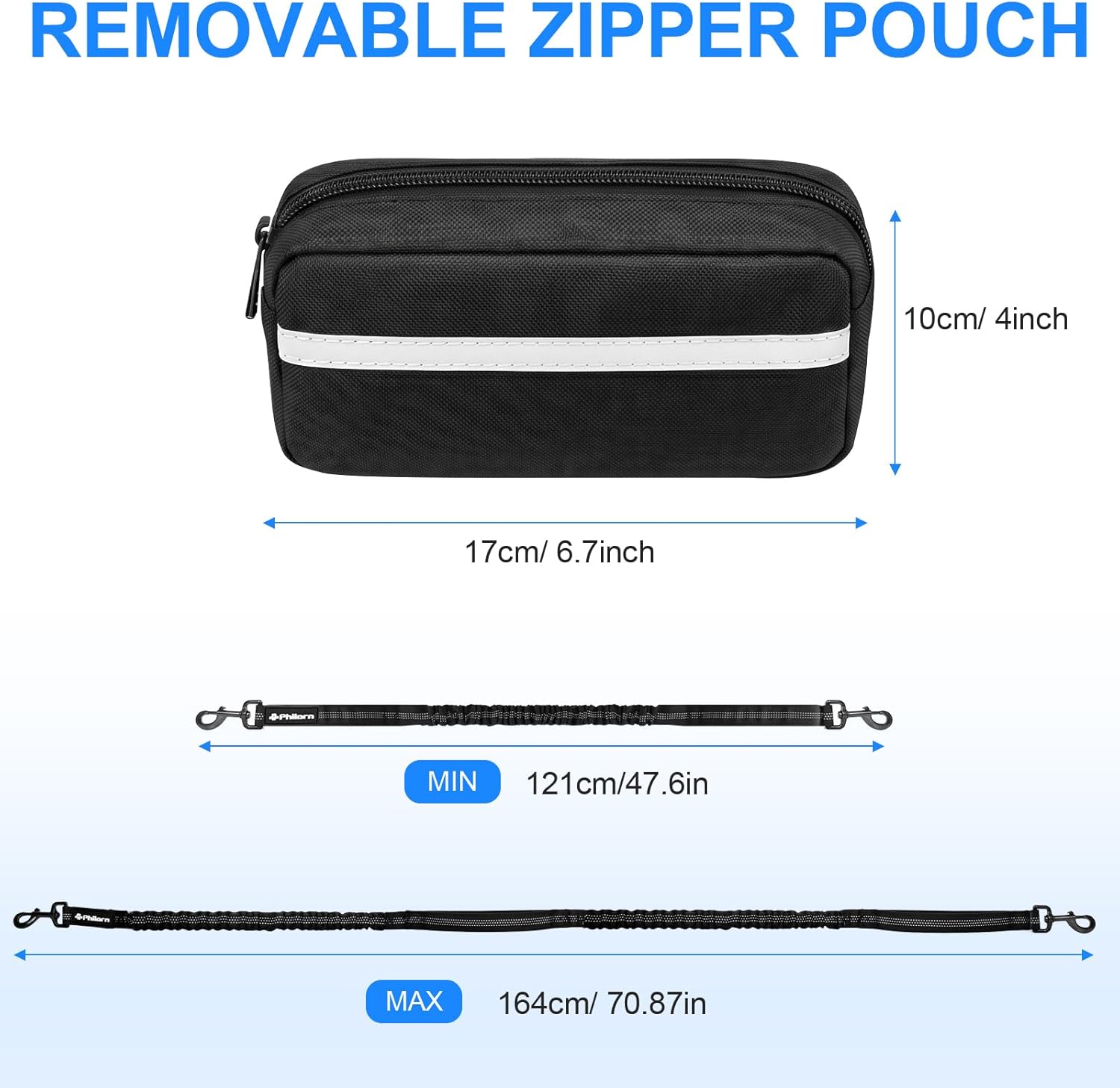 Thumbnail 1 de Philorn Hands Free Dog Lead with Adjustable Waist Belt for Medium to Large Dogs
