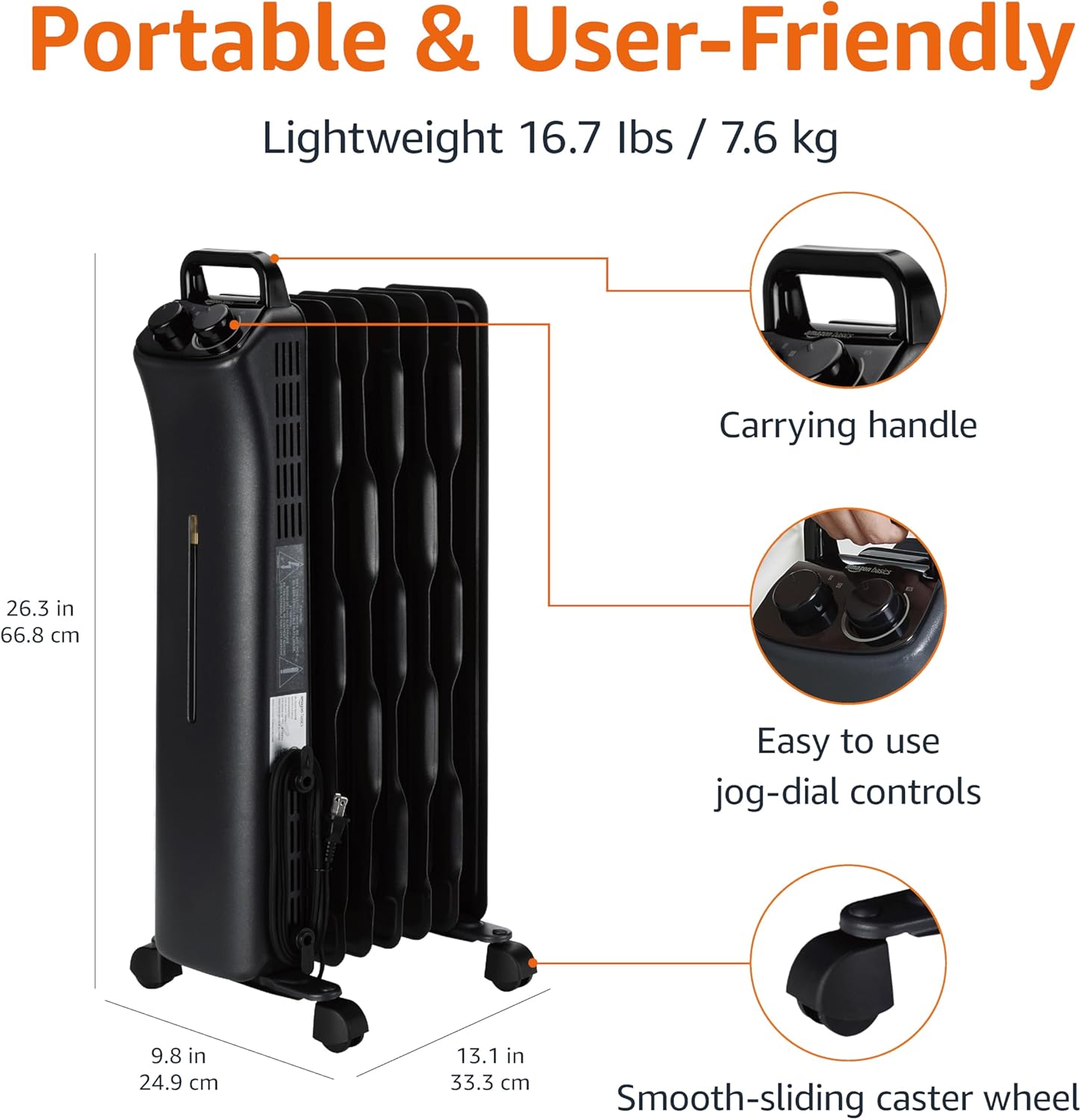Thumbnail 2 de Amazon Basics Portable Radiator 1500W ♨