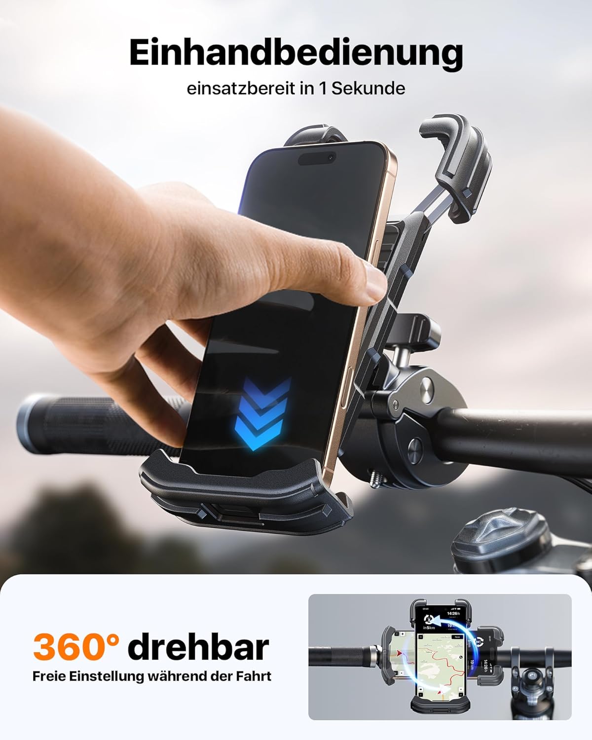 Detalle de andobil Handyhalterung Fahrrad 360° für 17/16/15