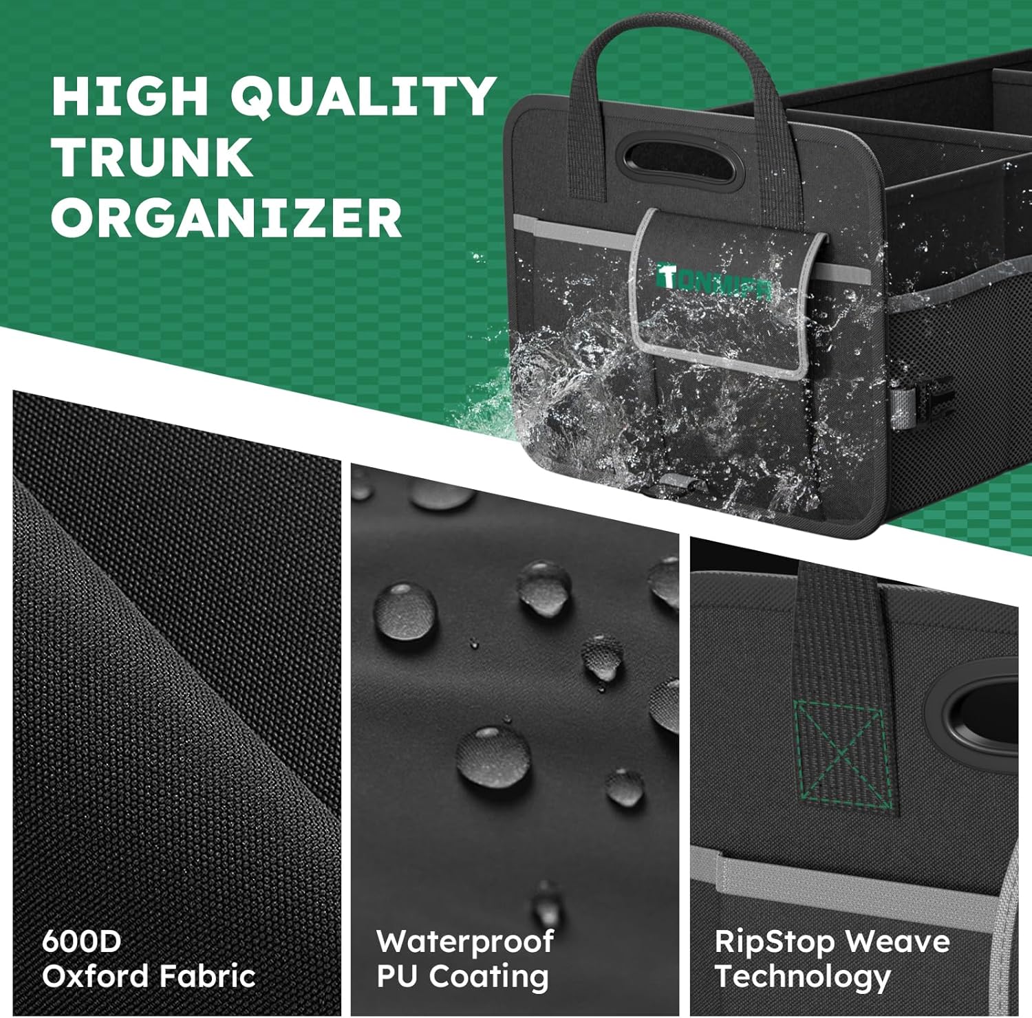 Thumbnail 6 de Tonmifr Heavy-Duty Trunk Organizer 92L