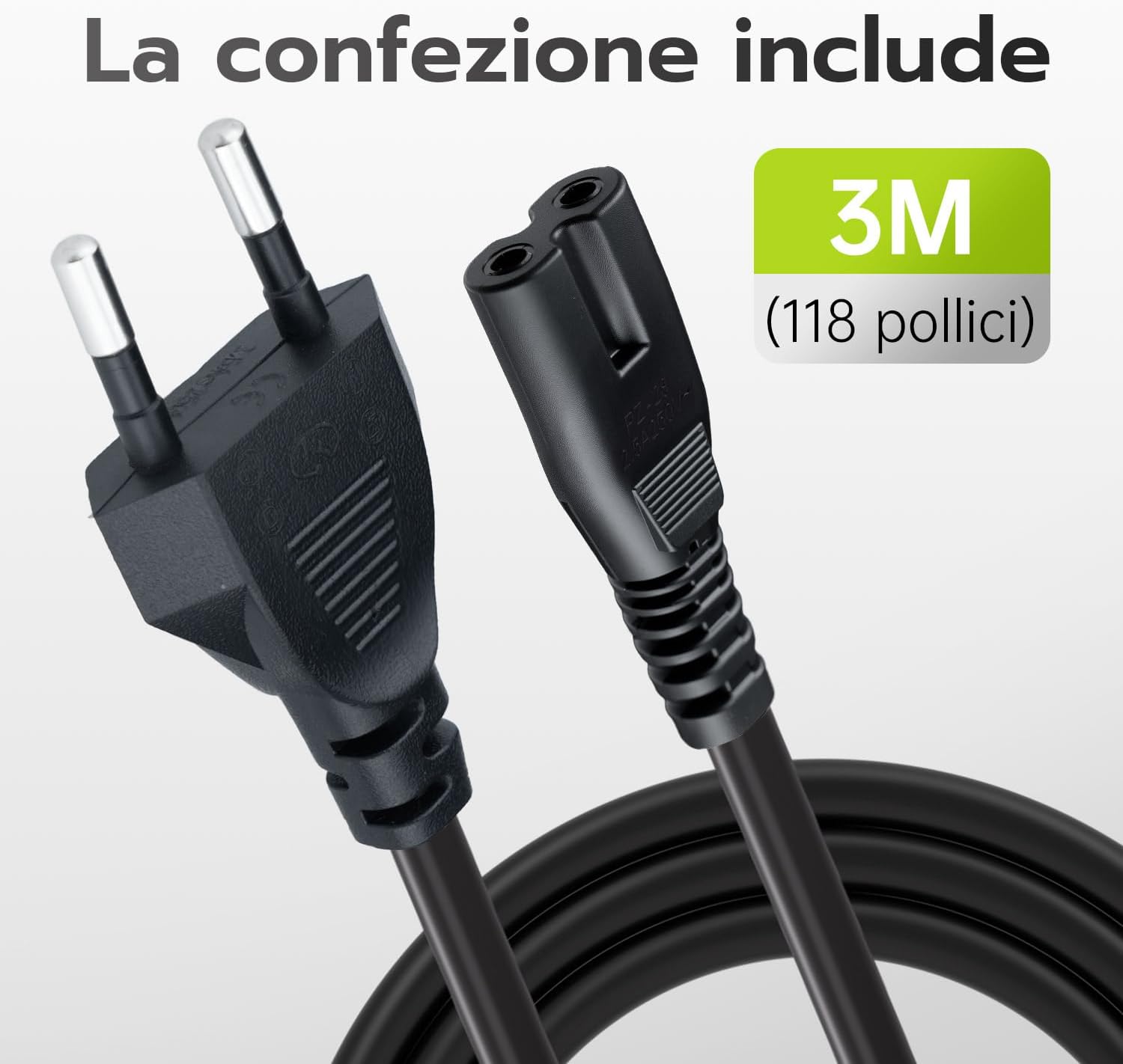 Thumbnail 6 de Tolesum 3M IEC 320 C7 cavo alimentazione 3 m