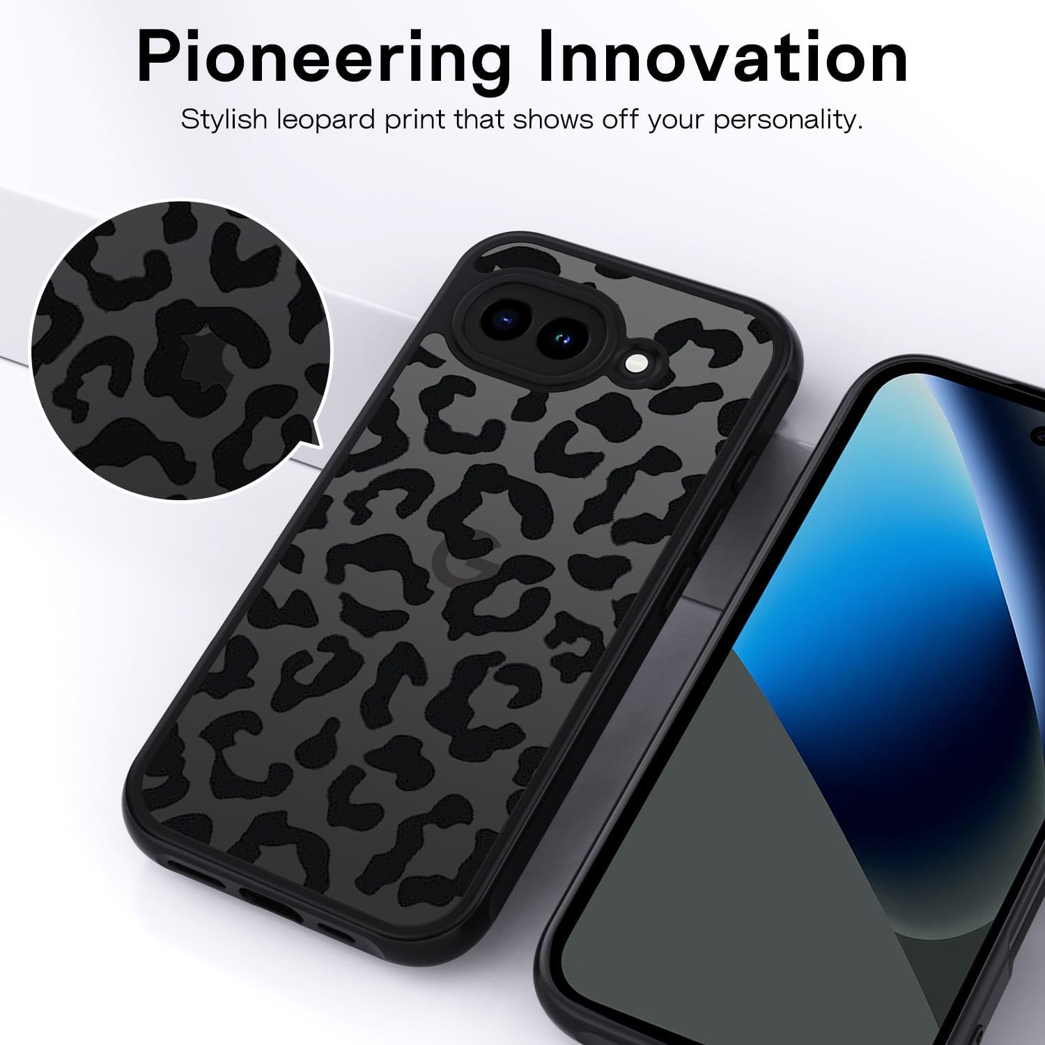 Thumbnail 2 de XTCASE Coque pour Google Pixel 10a – Le motif léopard translucide en PC dur et TPU antichoc