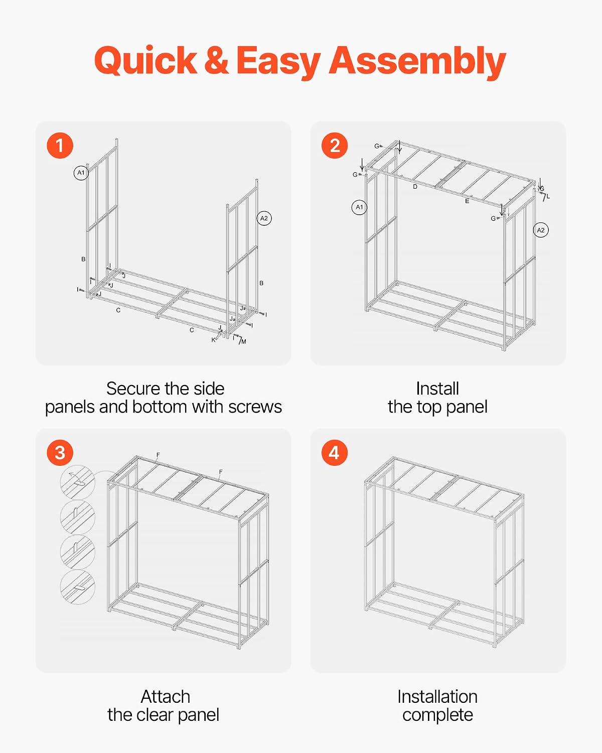 Thumbnail 4 de VEVOR Firewood Rack 1/4 Cord
