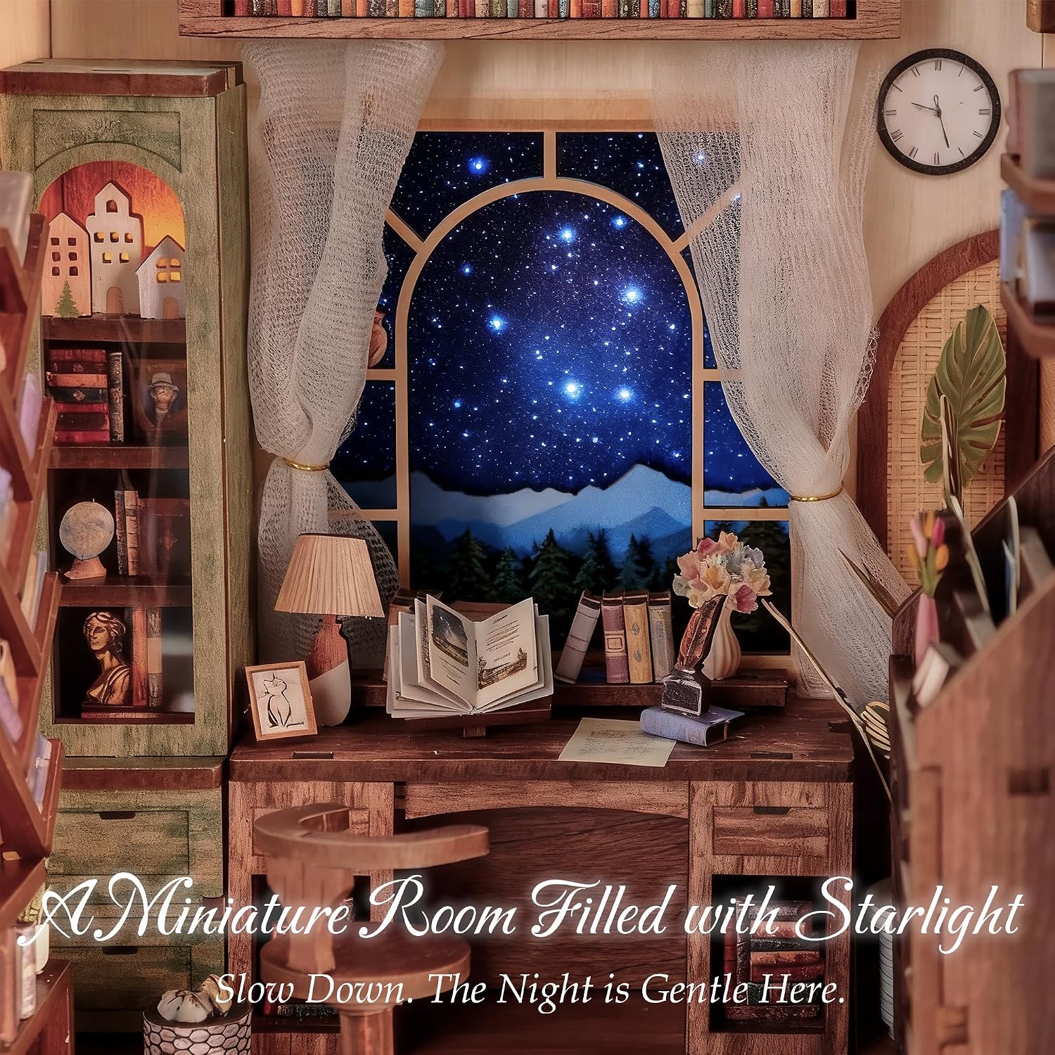 Thumbnail 2 de Dolphin Island DIY Book Nook Kit: Starlight Reading Nook (3D Wooden Puzzle)
