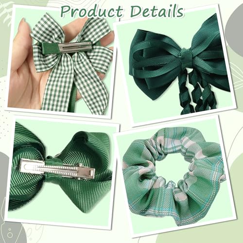 Detalle de Xerteam 28 Pcs Hair Accessories for Girls – Green Gift Set