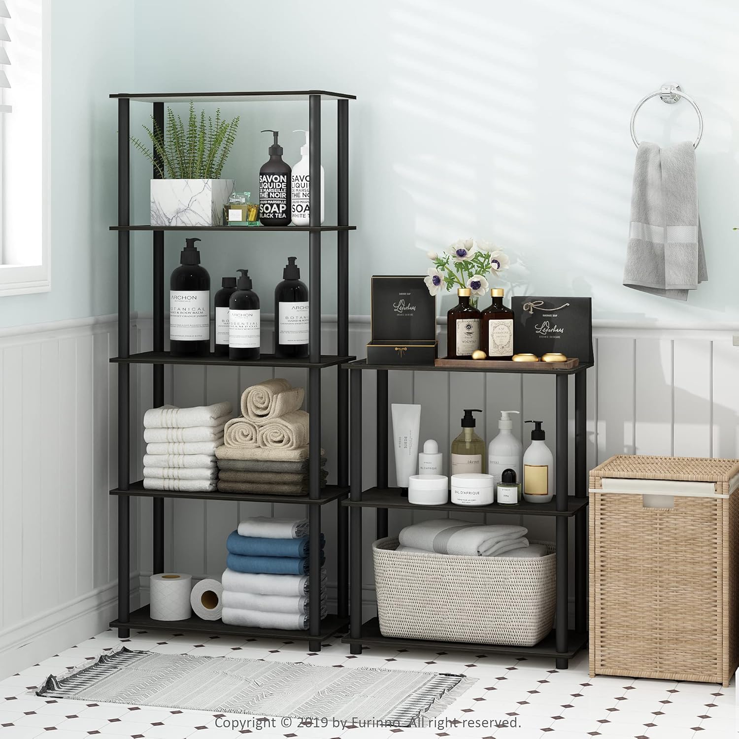 Thumbnail 1 de Furinno 4-Tier Turn-N-Tube Shelf 43.25in