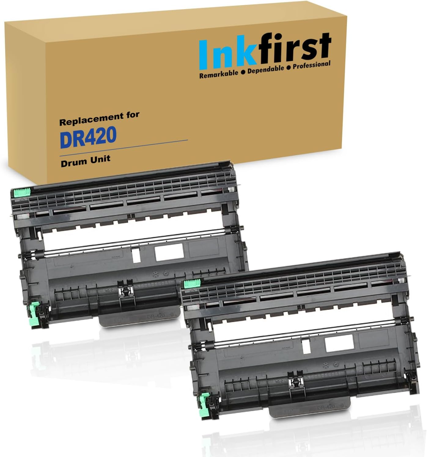 Inkfirst 2-Pack DR420 Compatible Drum Units for Brother Printers