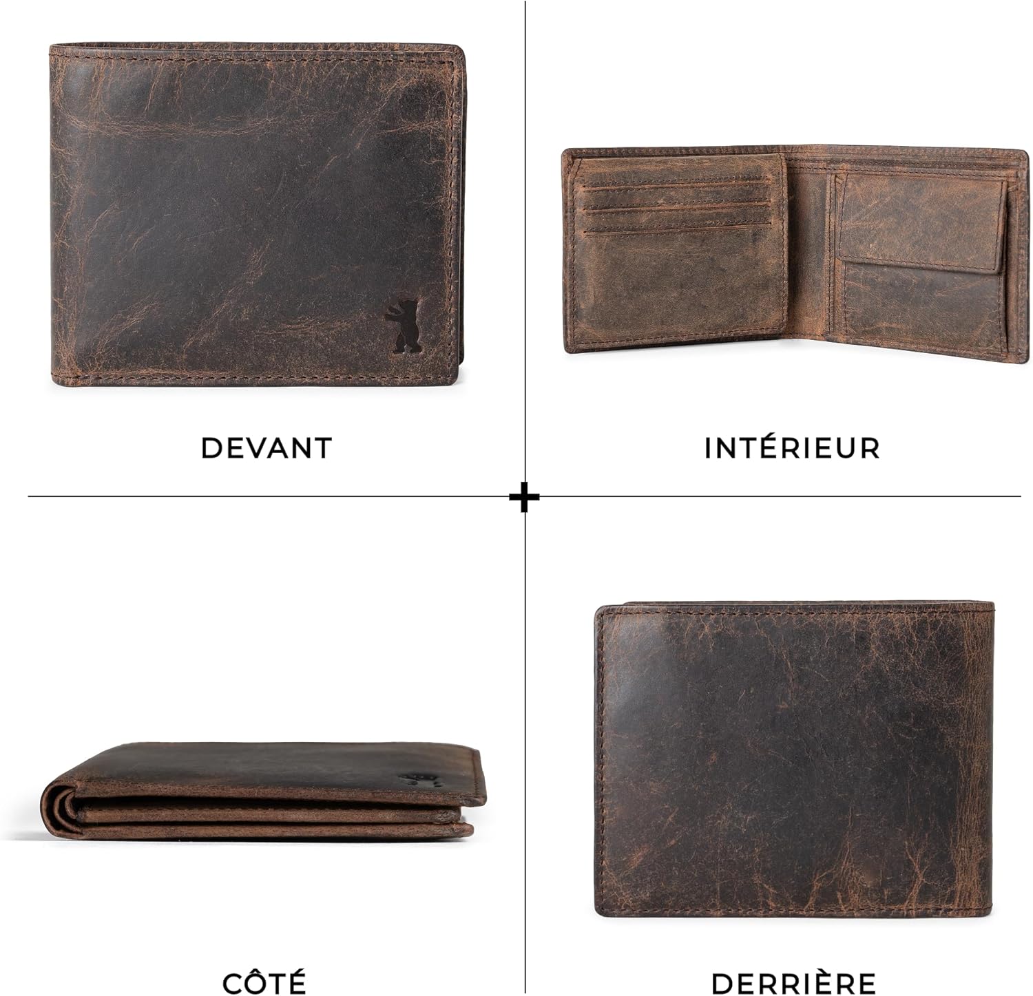 Thumbnail 4 de Berliner Bags Peter Portefeuille en Cuir avec RFID — Porte-monnaie compact et robuste, Marron
