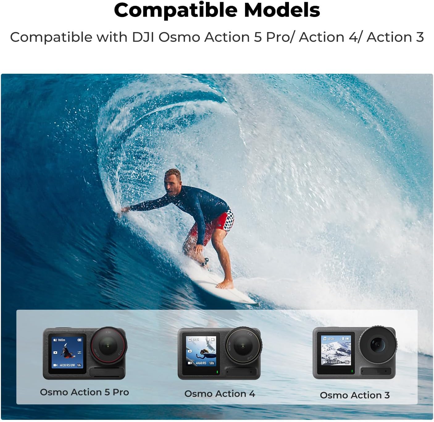 Detalle de K&F CONCEPT Osmo Action 2100mAh 3-Pack