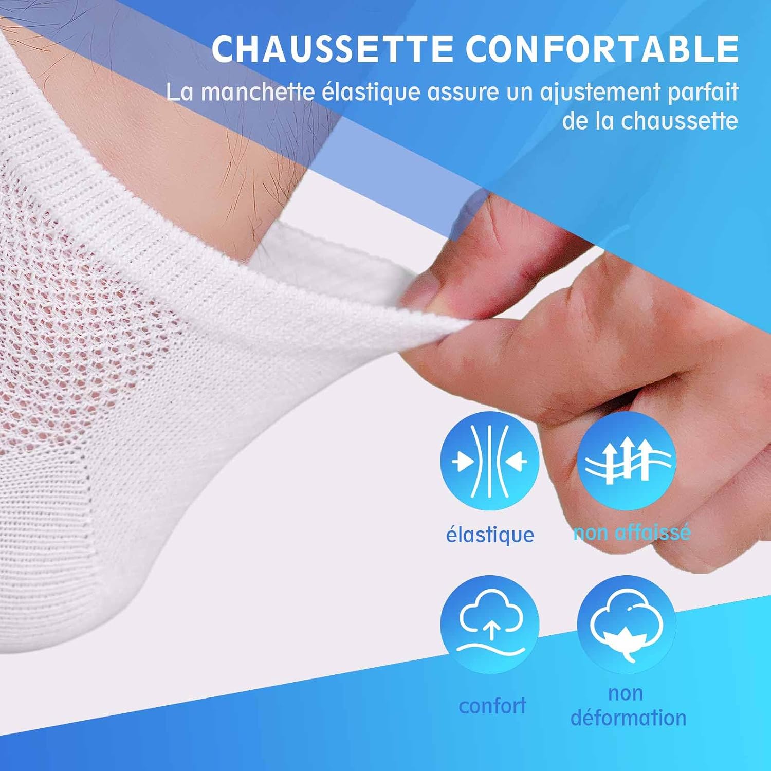 Detalle de PUTUO Chaussettes à Doigts de Sport pour Homme – Chaussettes à 5 Orteils en coton, respirantes et confortables