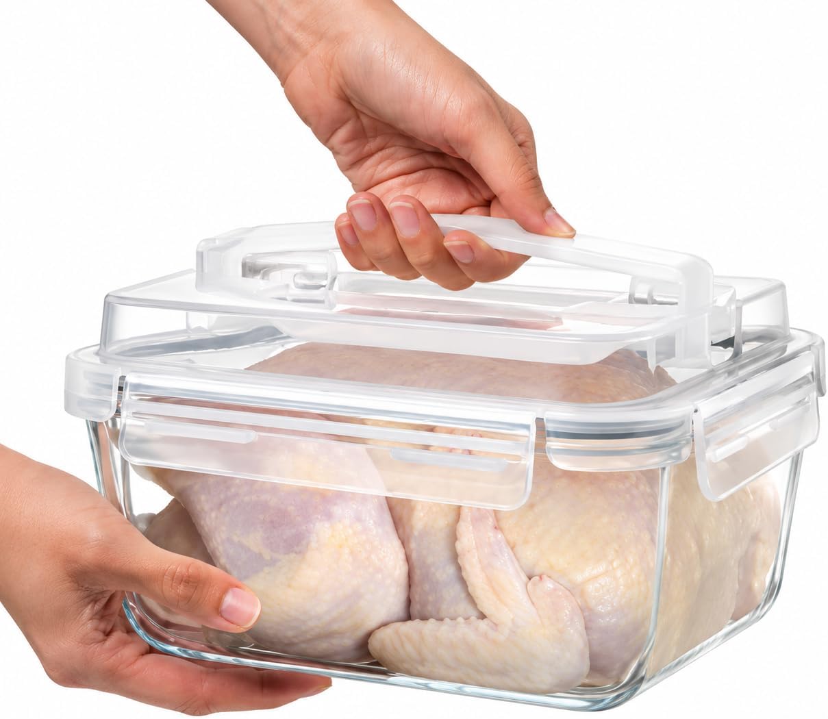 Detalle de Razab 2700ml Glass Meal Prep Container with Lids
