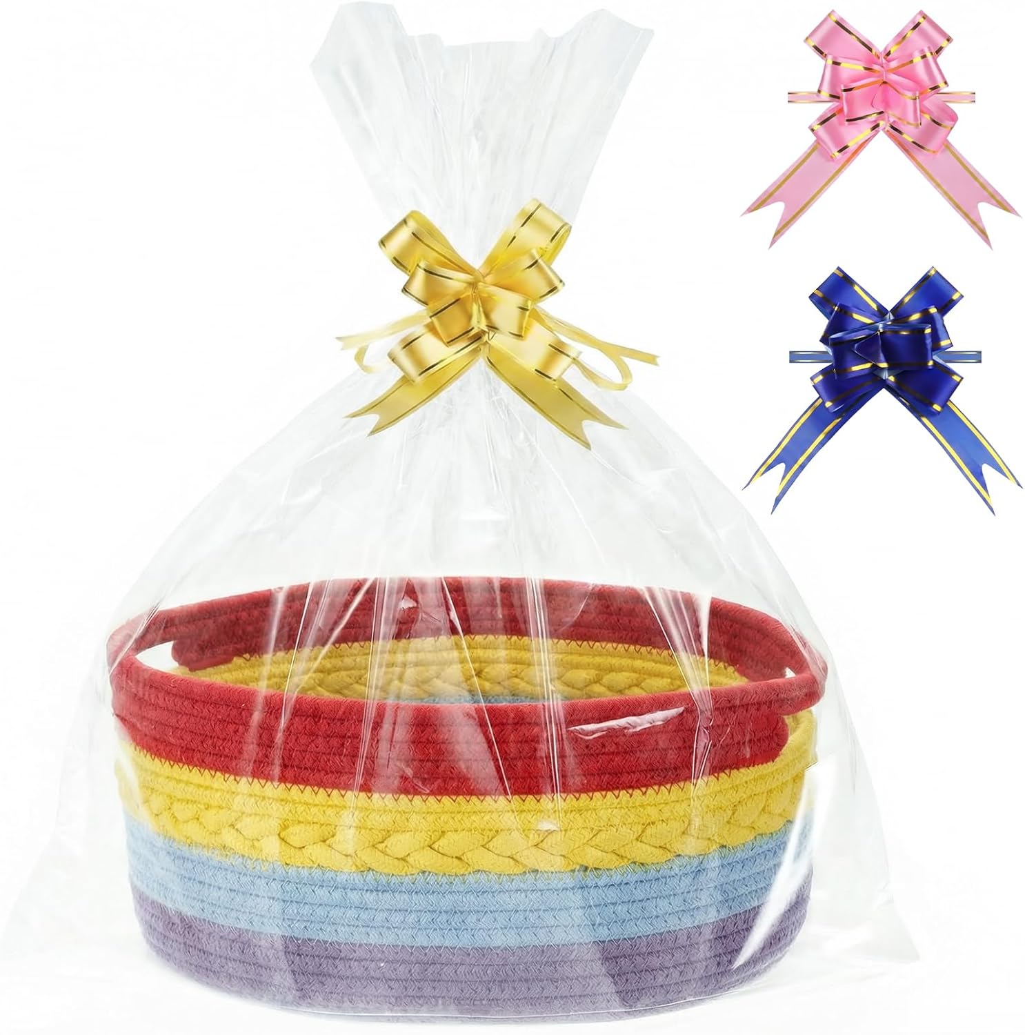Thumbnail 6 de COSYLAND Small Woven Rope Basket with Handles – Soft Cotton Storage Bin for Nursery