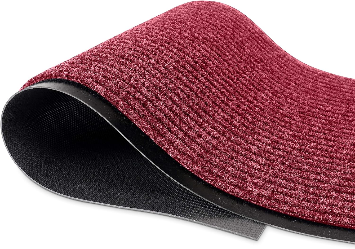 Thumbnail 5 de LuxUrux Striped Red Door Mat, 4 x 8 Feet, Low-Profile Indoor/Outdoor