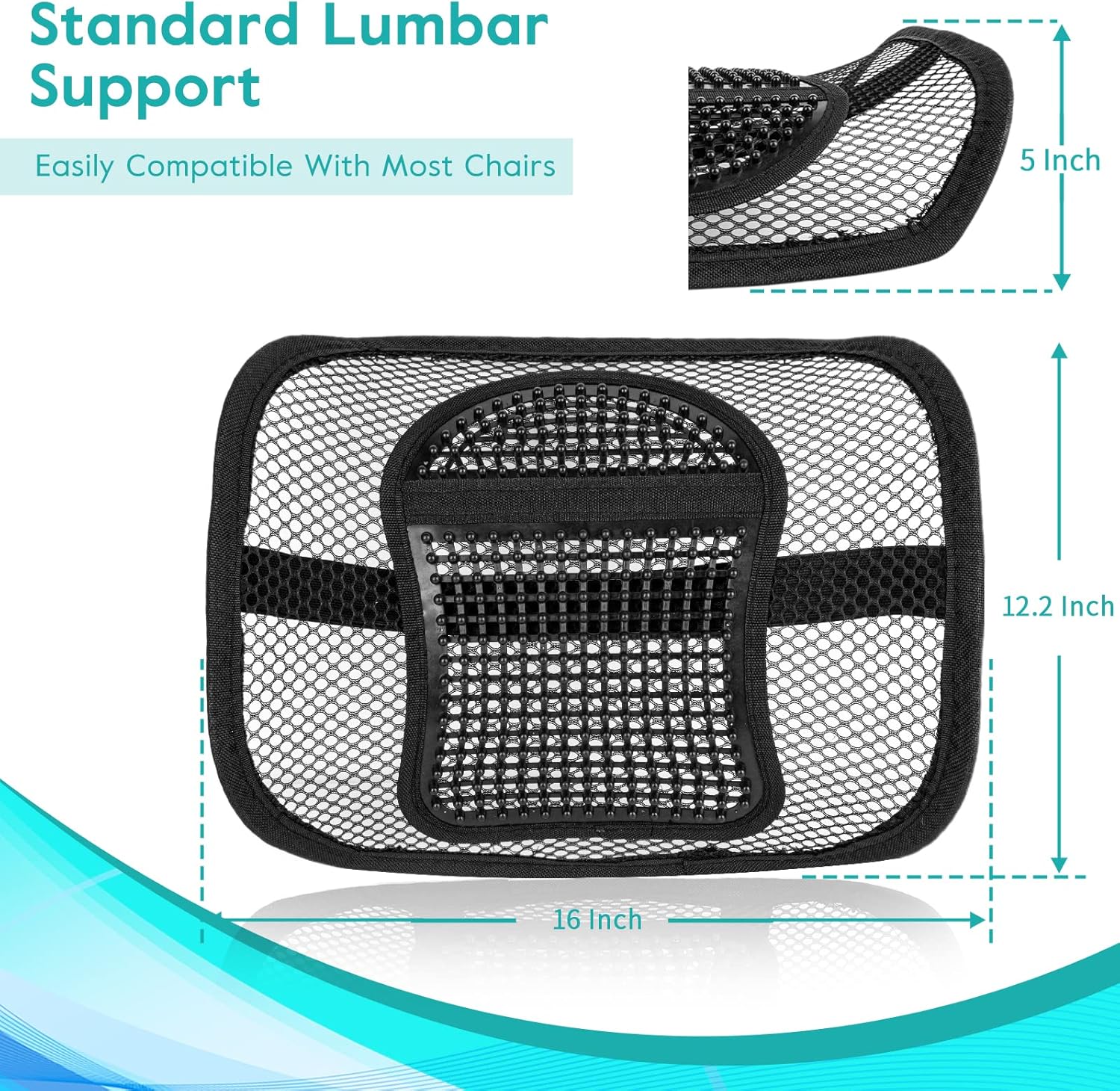Thumbnail 6 de m zimoon Mesh Lumbar Support for Office Chair
