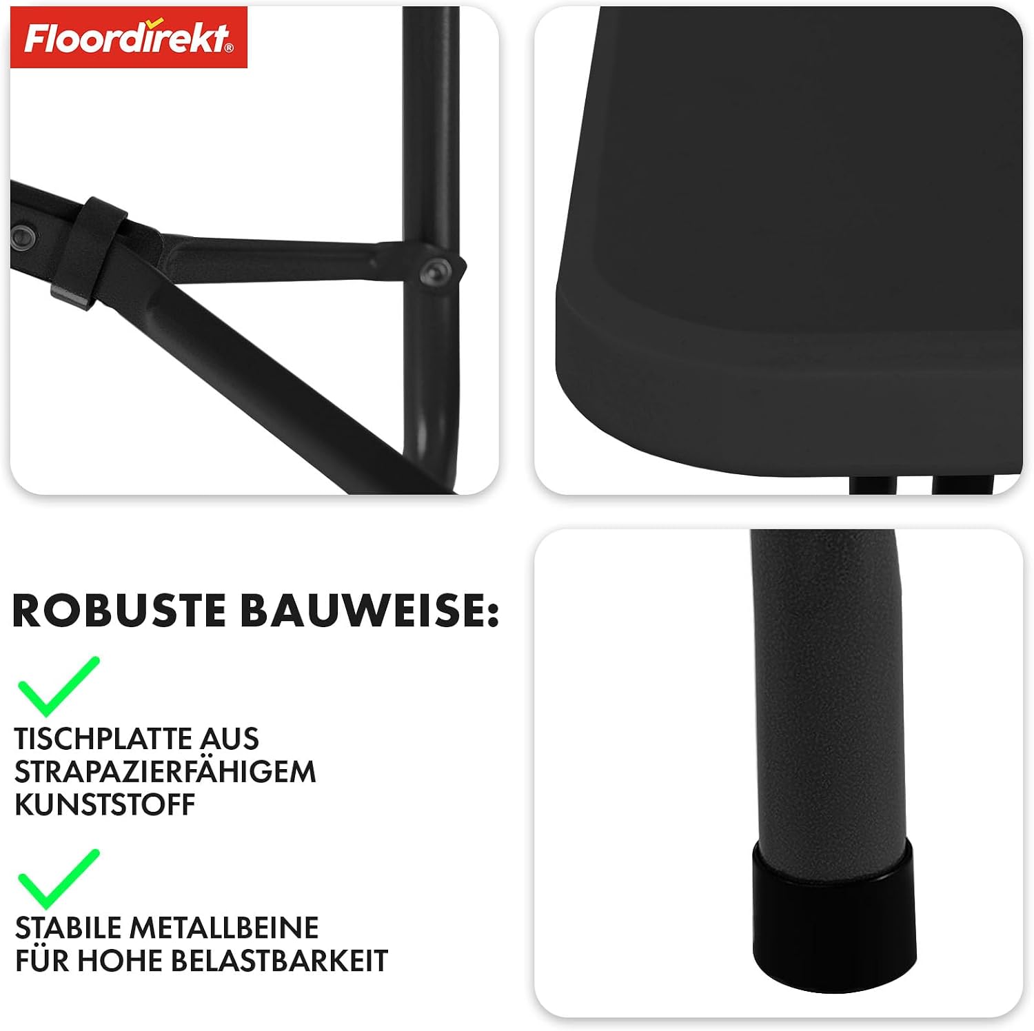 Detalle 1 de Buffettisch klappbar Kunststoff 180x73 cm