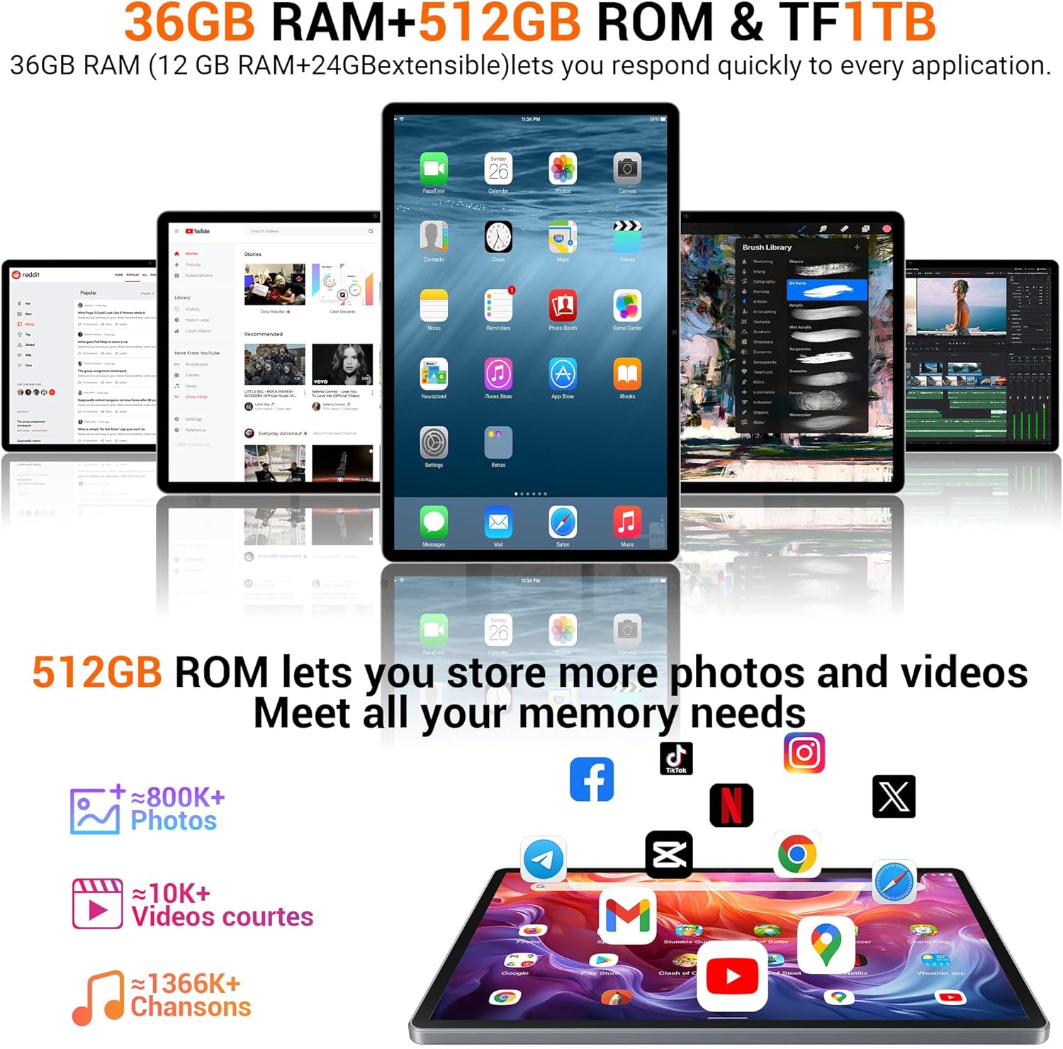Detalle de BEYNIVAN Tablet13 Pollici Android 15: potenza, schermo e connettività per lavoro e intrattenimento