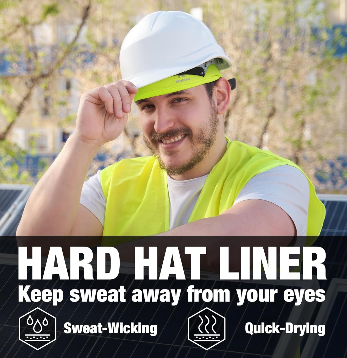 Detalle de MELASA Cooling Skull Caps Helmet Liner (Lightweight Mesh Sweat Liner)