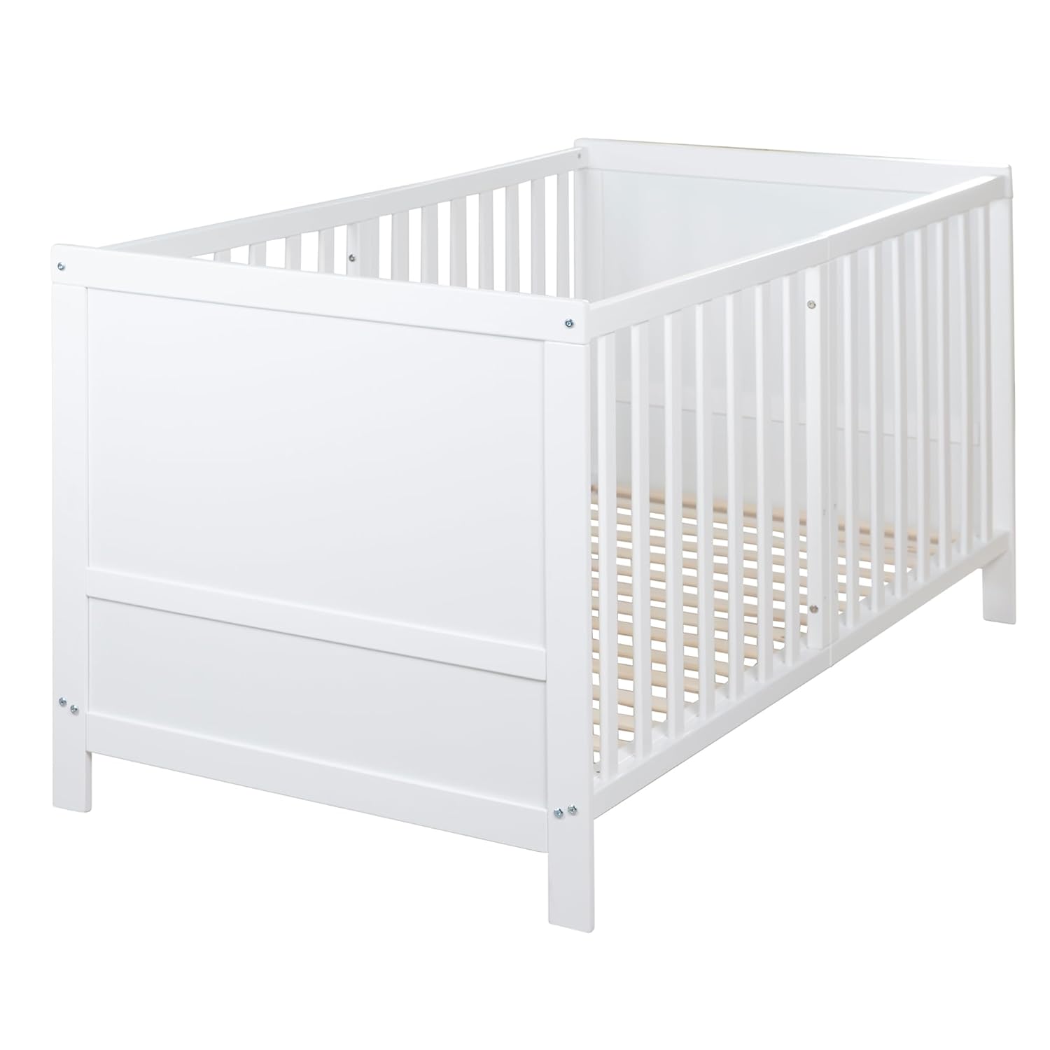 Thumbnail 3 de roba Babybett EASY SLEEP 70 x 140 cm inkl. Umbauecken – Mitwachsendes Gitterbett aus weißem Holz