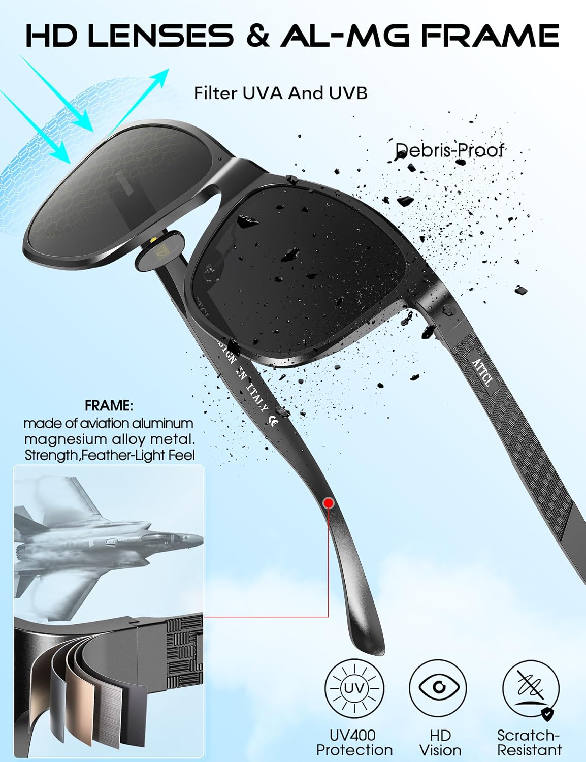 Detalle de Polarised UV400 driving sunglasses