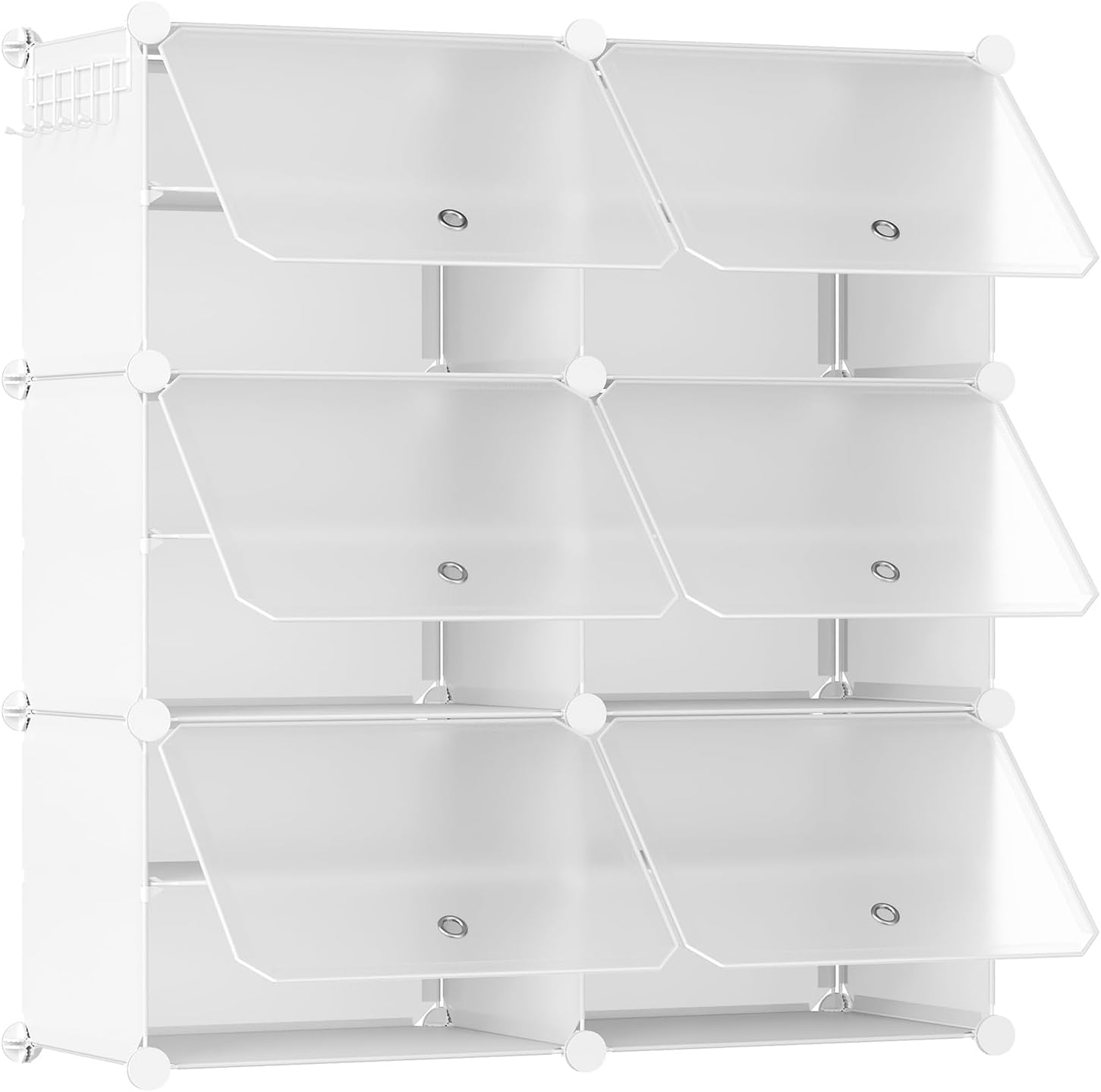 Detalle de HOOBRO scarpiera componibile EWW26SC01 a 6 scomparti con sportelli