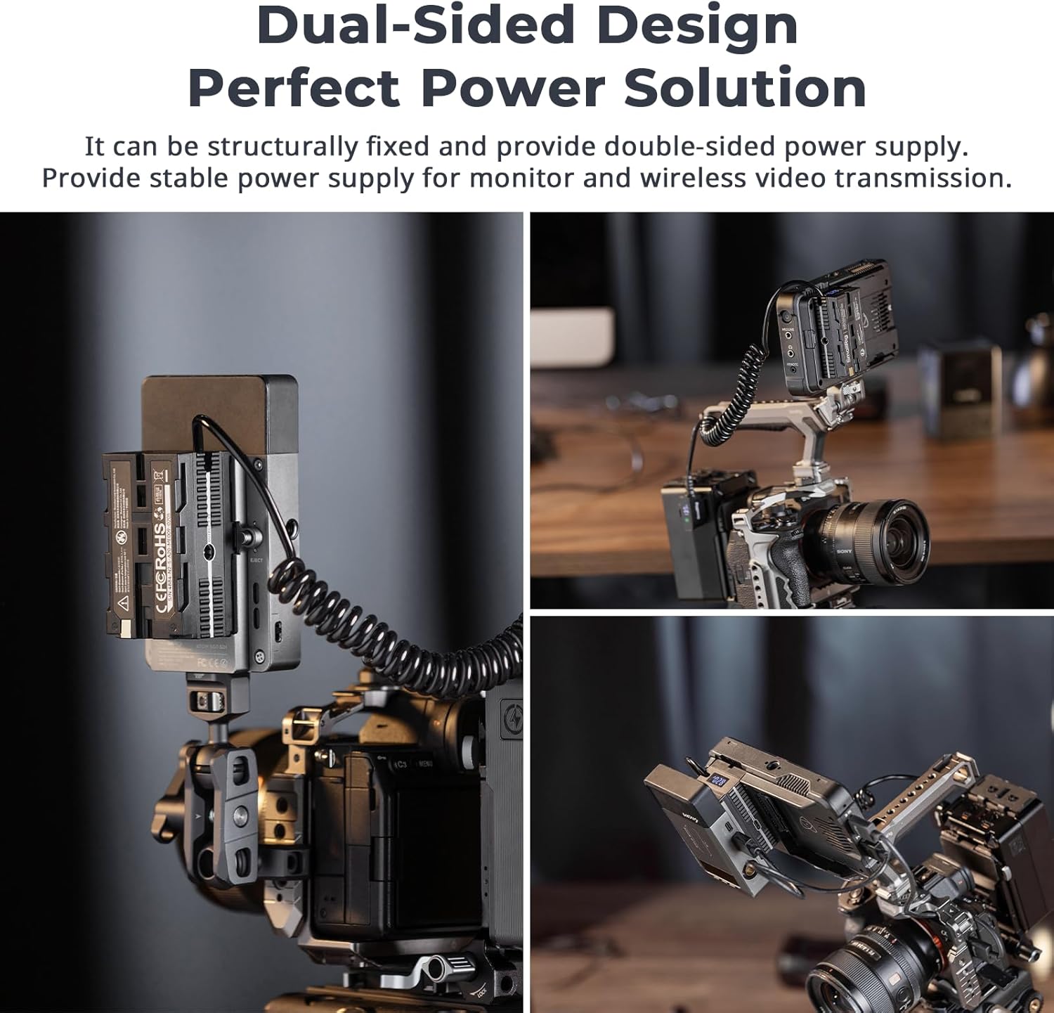 Thumbnail 2 de SmallRig D-tap to Dual-Sided NP-F Dummy Battery with USB-C, DC Port and LED Display (4884)