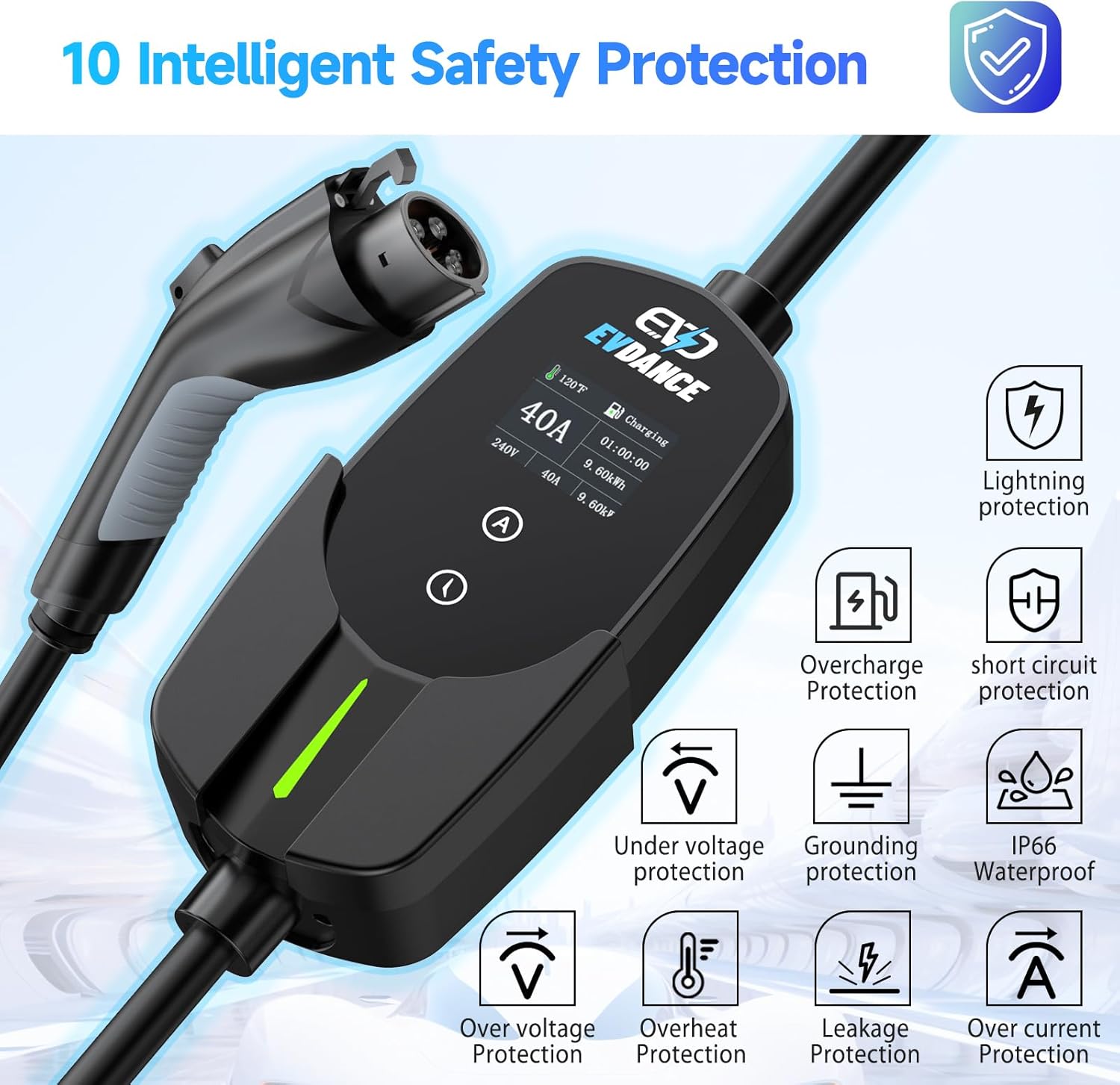 Thumbnail 5 de EVDANCE Level 2 40A EV Charger 9.6kW